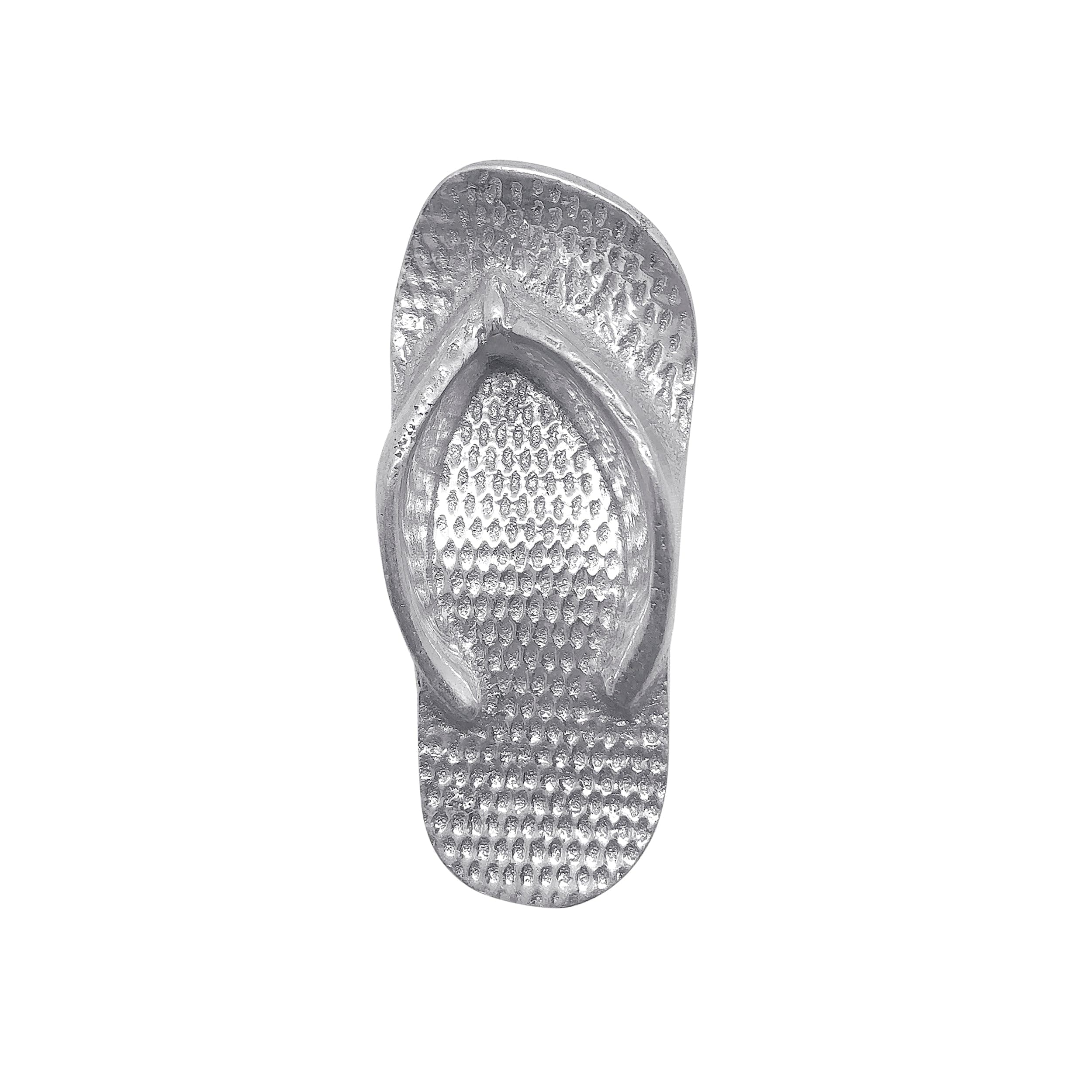 FLIP FLOP NAPKIN WEIGHT | SILVER | BRILLANTE | GIFTS | NAPKIN WEIGHTS | RECYCLED SANDCAST ALUMINUM | HANDMADE IN MEXICO