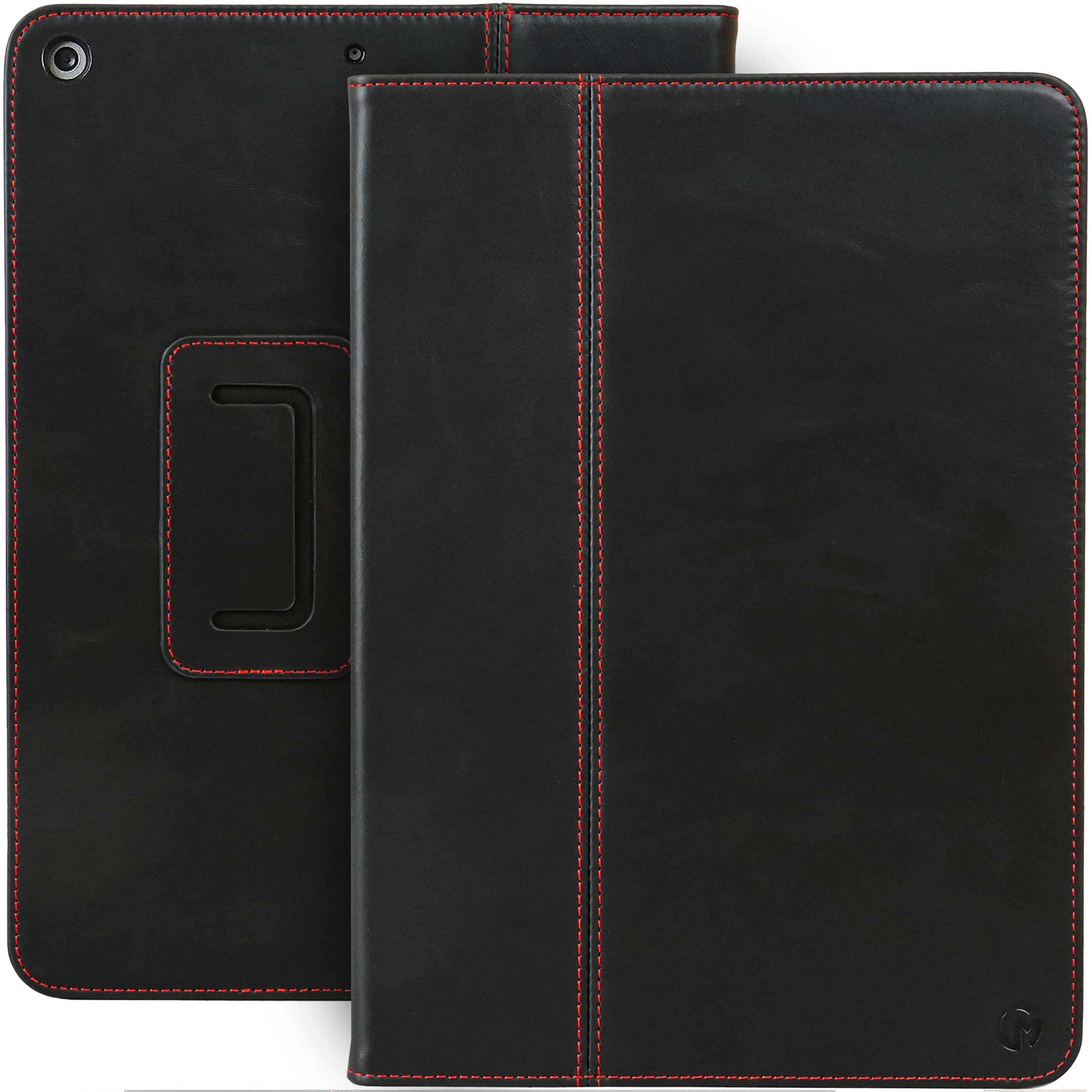 Casemade Real Leather Case Compatible with iPad Pro 10.5” / Air 3rd Gen (2019) - Full-Grain Leather Cover, Auto Sleep/Wake, Dual Stand Position (Black)