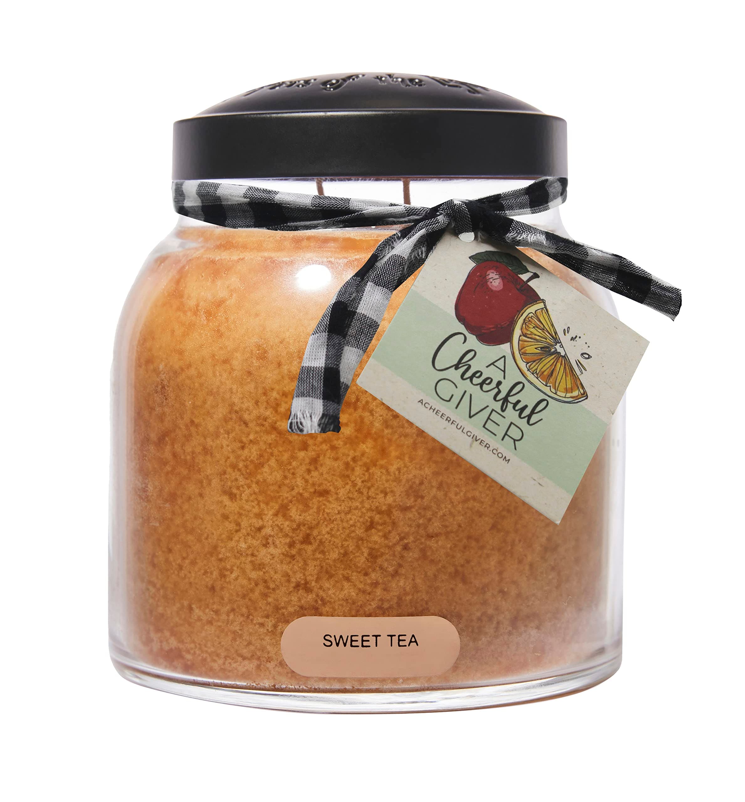 A Cheerful GiverSweet Tea Papa Scented Glass Jar Candle (34oz) with Lid & True to Life Fragrance Made in USA