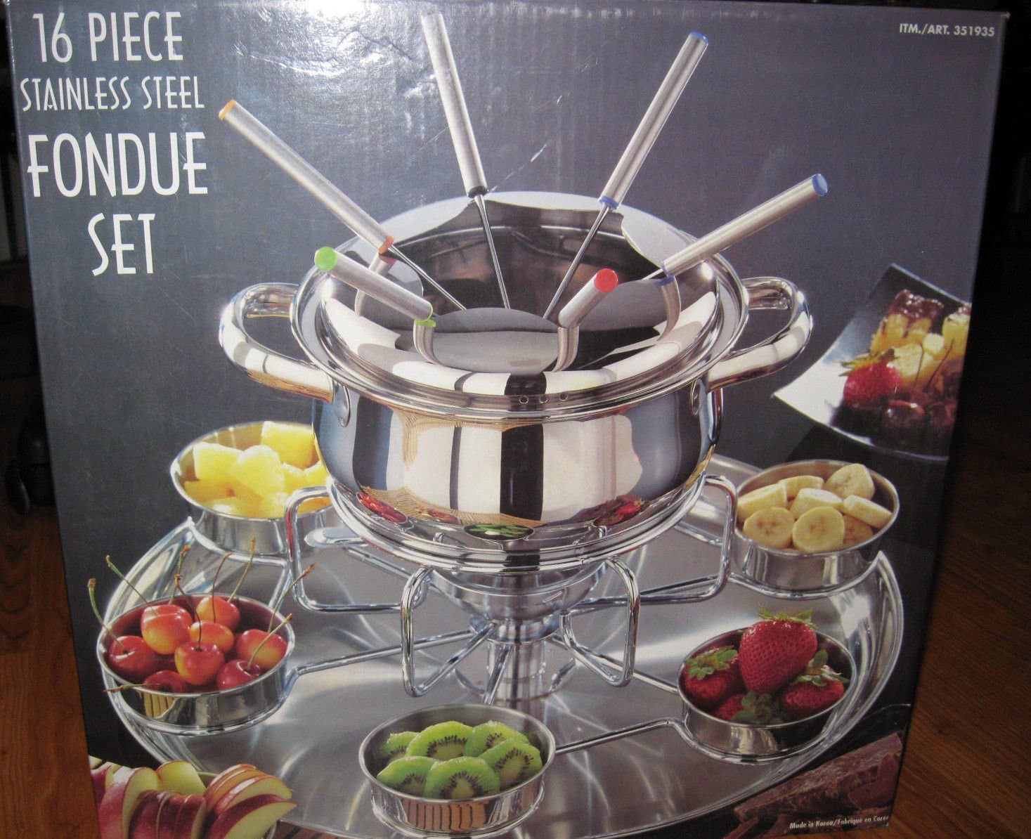 Fondue Set 16 Piece Stainless Steel New