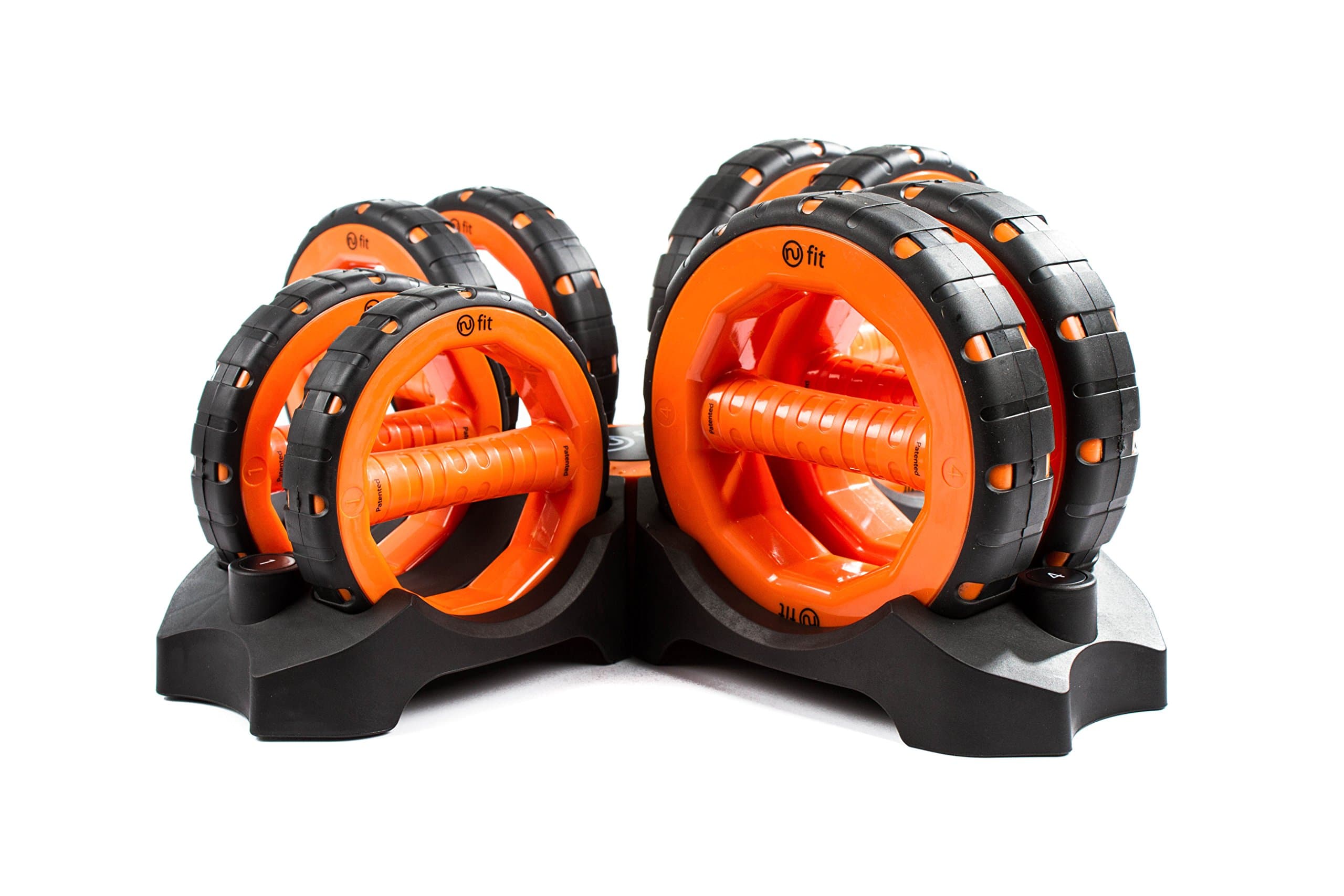 Dumbells Set, 1-Pound/2-Pound/3-Pound/4-Pound, Orange