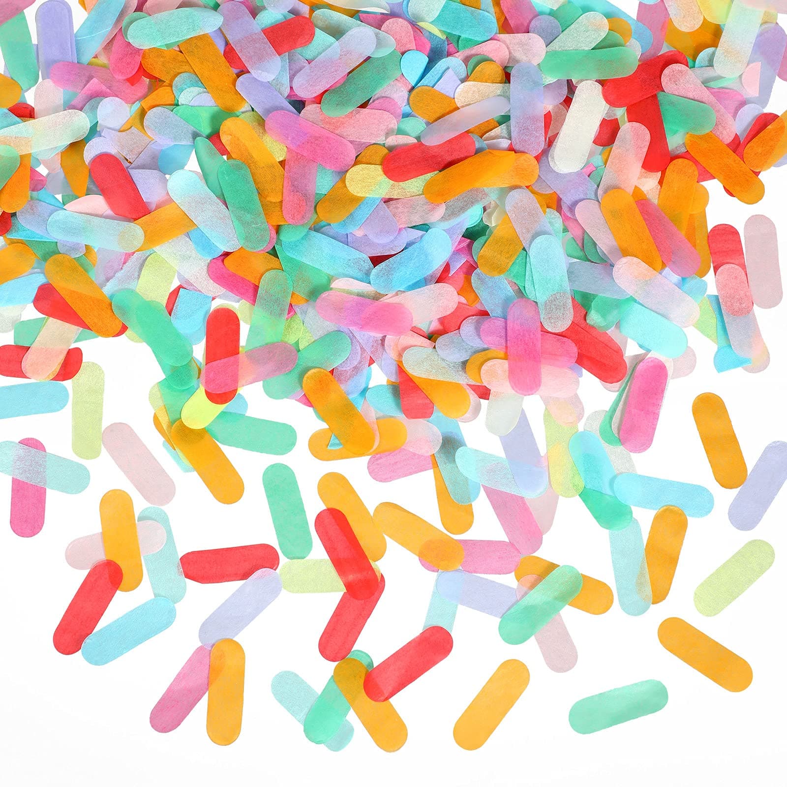 CivanerRainbow Confetti Sprinkles - Tissue Paper Table Decorations for Birthday, Weddings, Baby Showers - Cake Decor and Packaging
