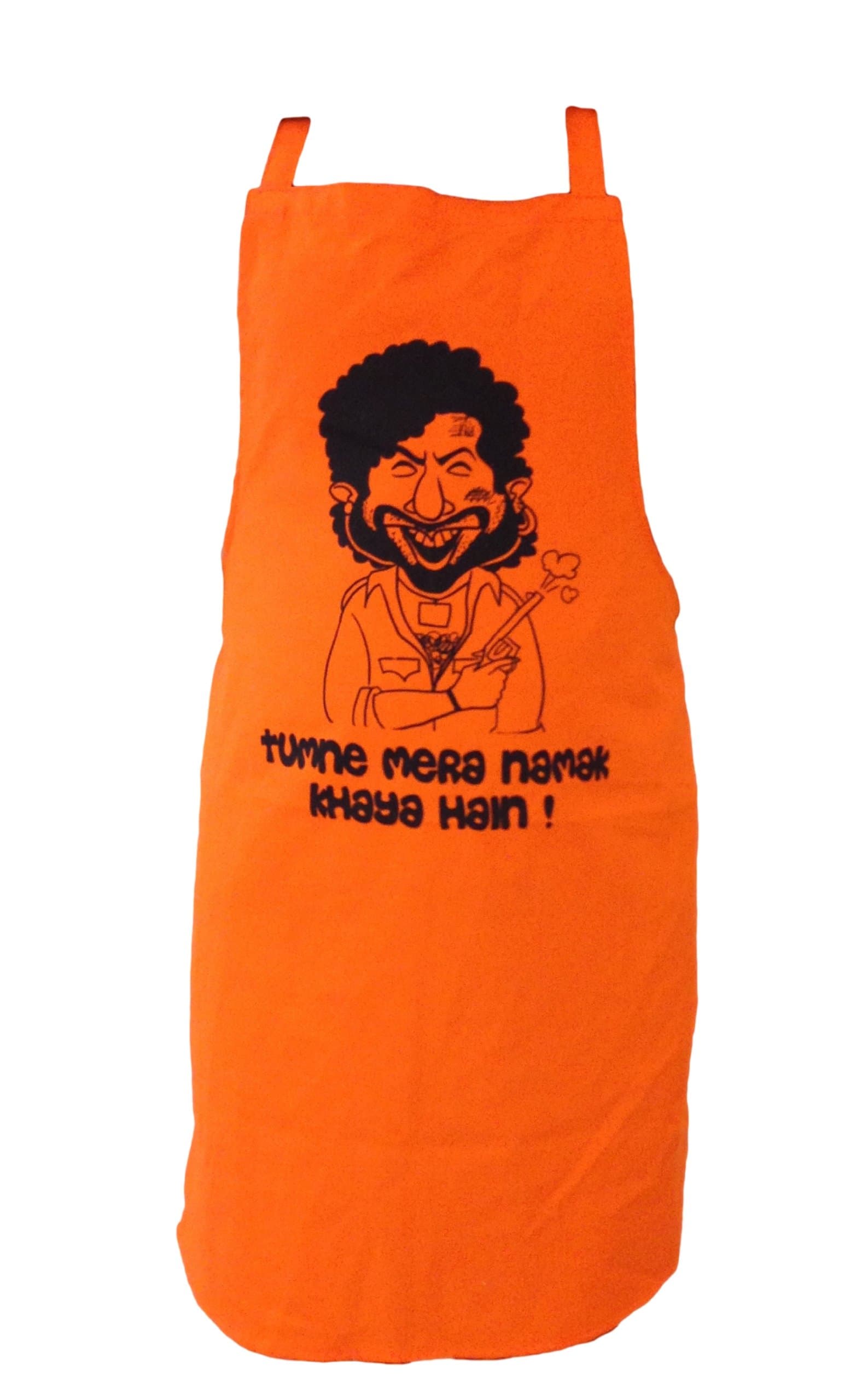 Eco Corner Premium Chef's Apron - Gabbar Tribute Collection | 100% Organic Cotton Kitchen Apron with Printed Funny Quotes