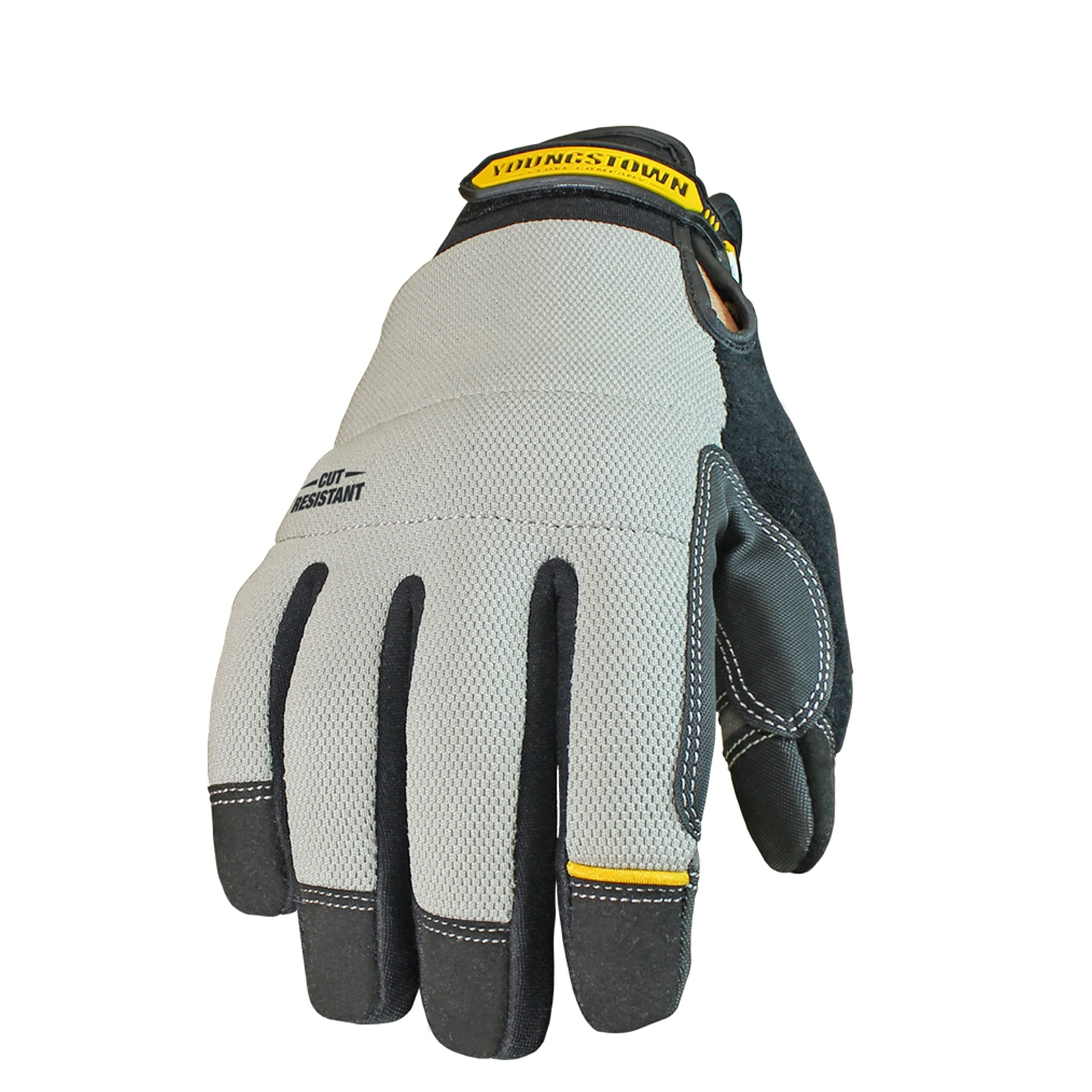Youngstown Glove Cut Resistant General Utility Synthetic Work Gloves For Men - Kevlar Lined - Gray, Small