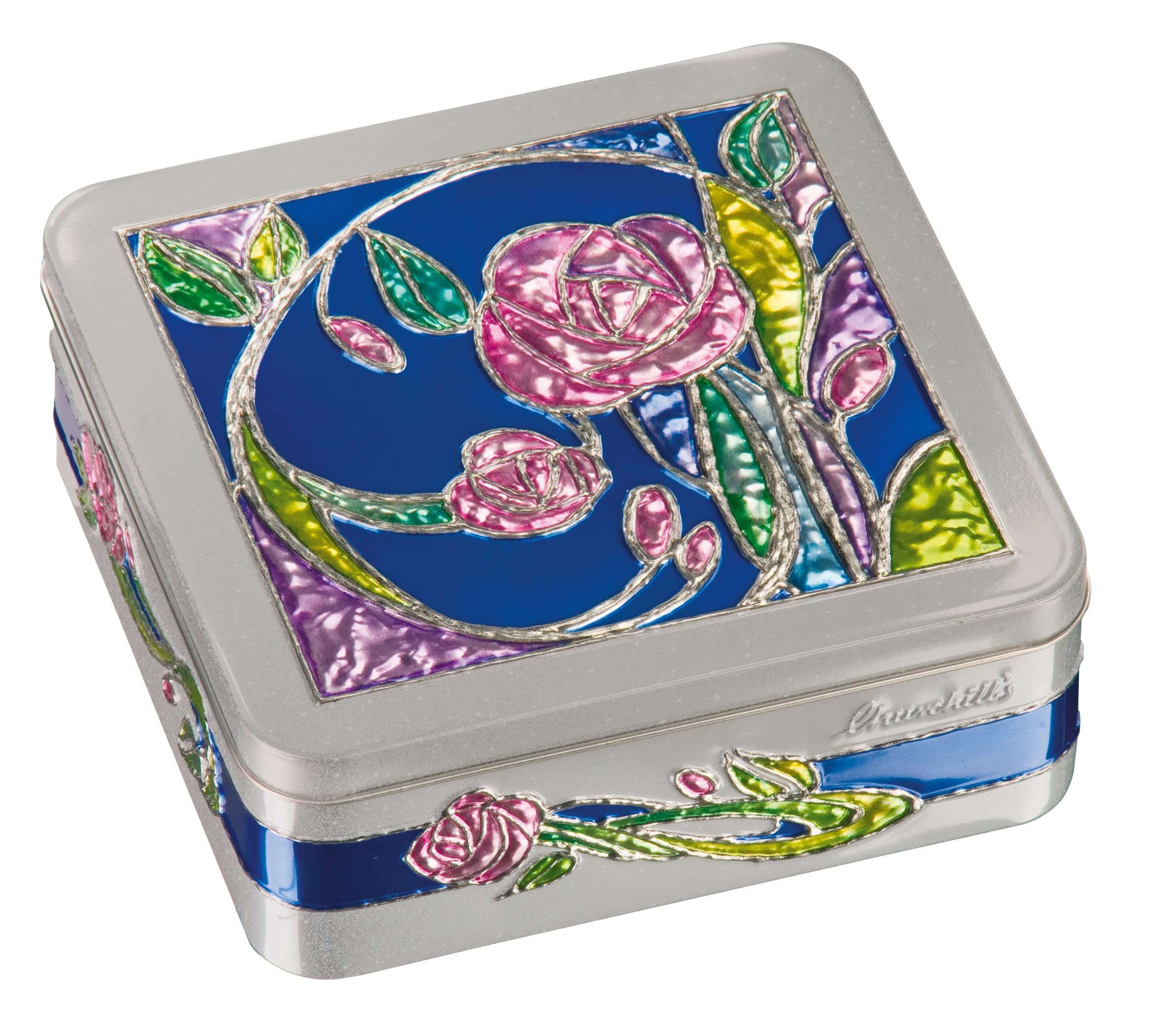 Rose Garden Tin with Belgian Chocolate Biscuits 200 g