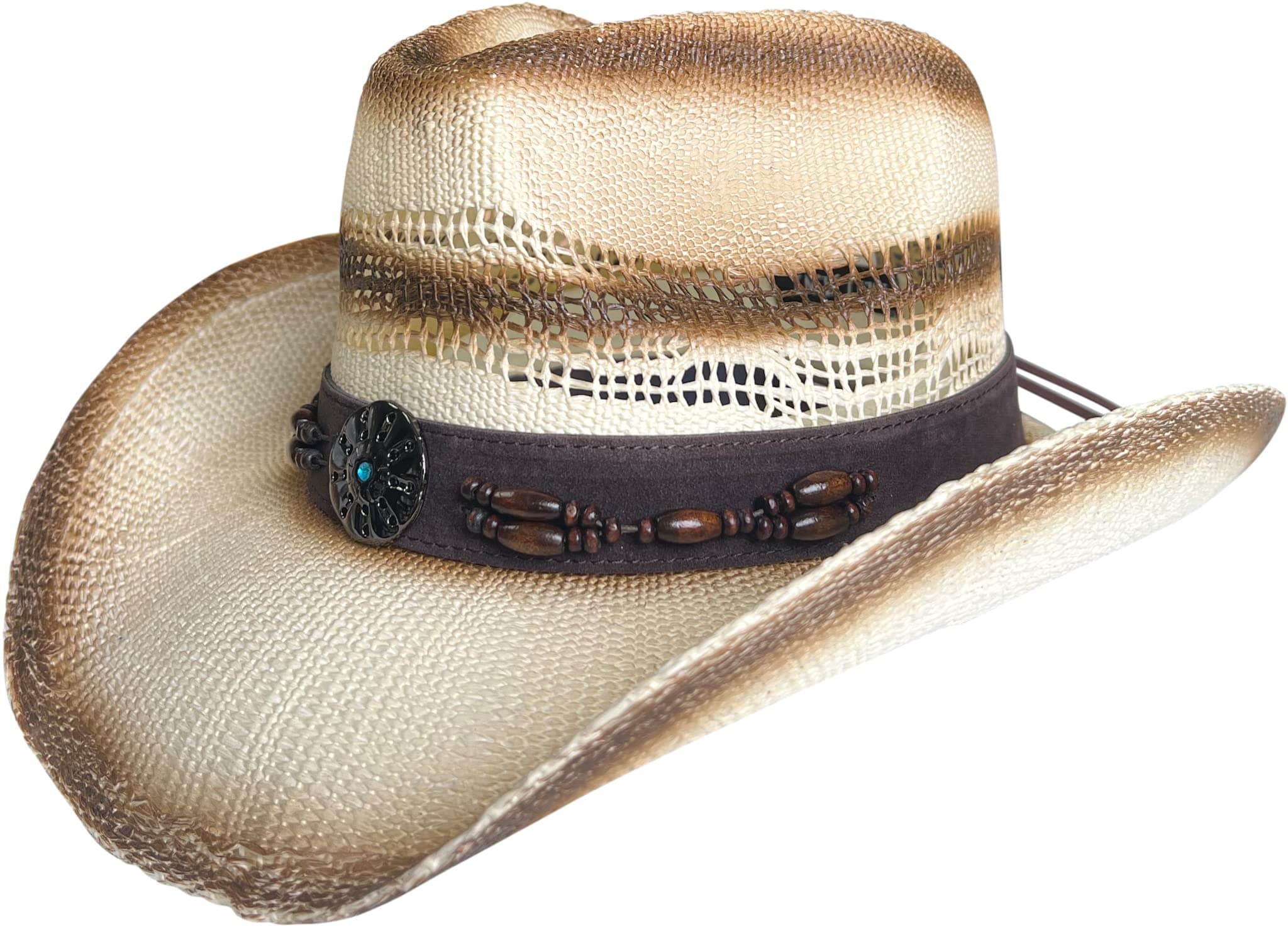 EnimayWestern Outback Cowboy Hat Men's Women's Style Straw Felt Canvas