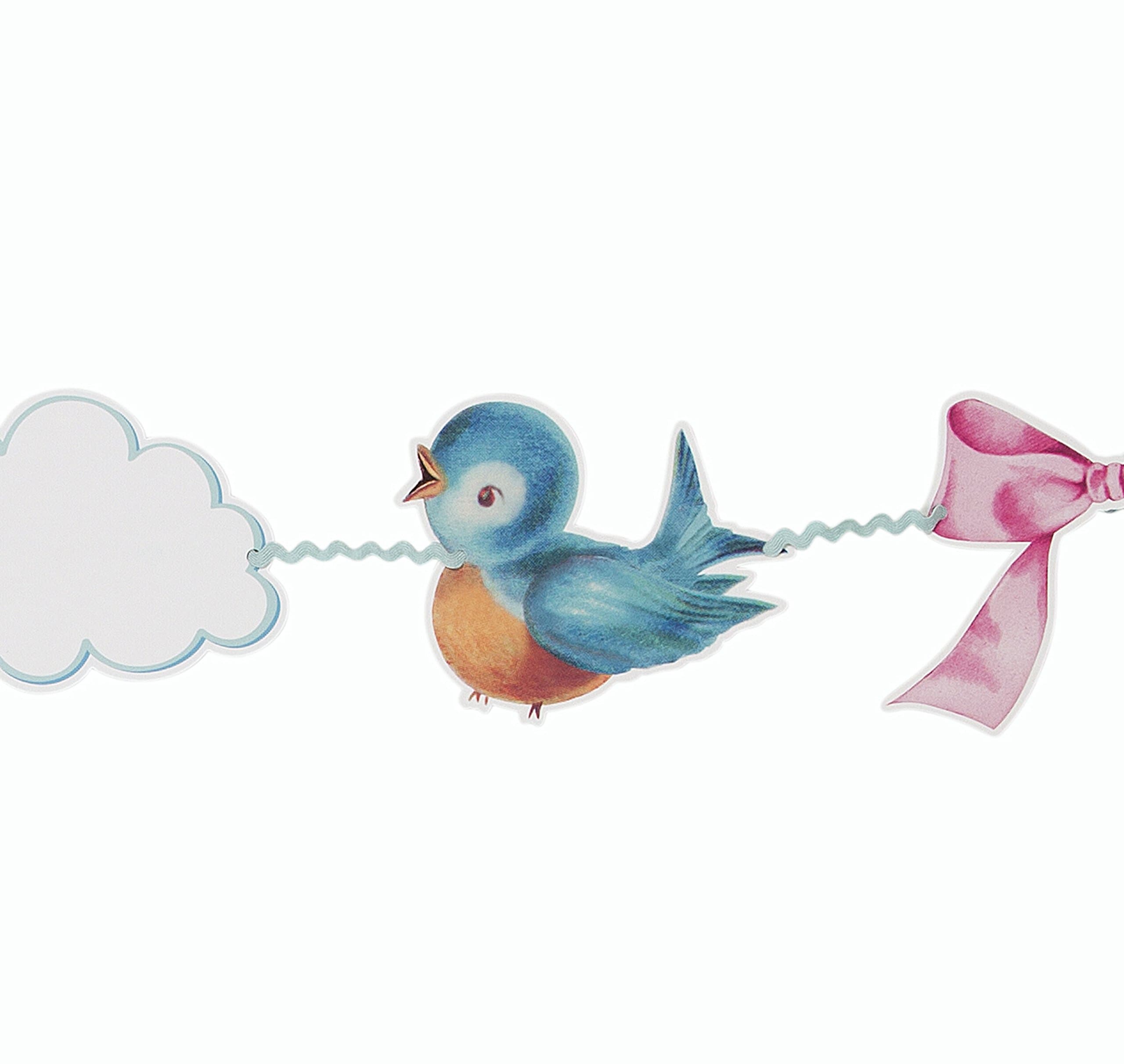 Talking Tables Baby On Board New Baby Hanging Bunting for Baby Shower, Multicolor