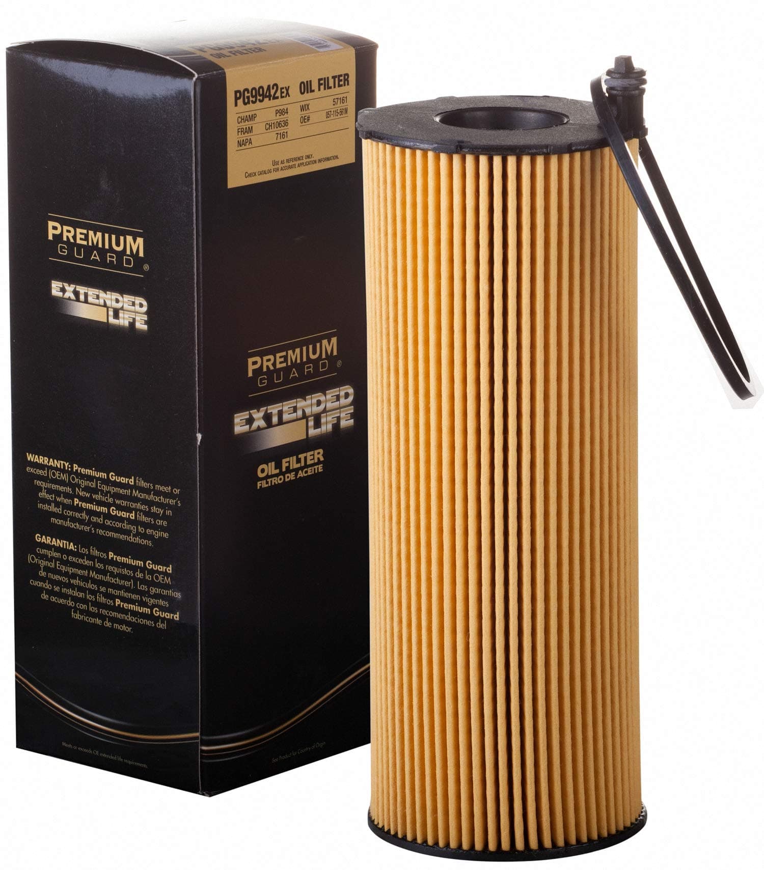 Premium Guard Extended Life Oil Filter PG9942EX | Fits 2009-2015 Volkswagen Touareg DIESEL 3.0L, 2013-2016 Porsche Cayenne DIESEL 3.0L, 2009-2011 Audi Q7 3.0L