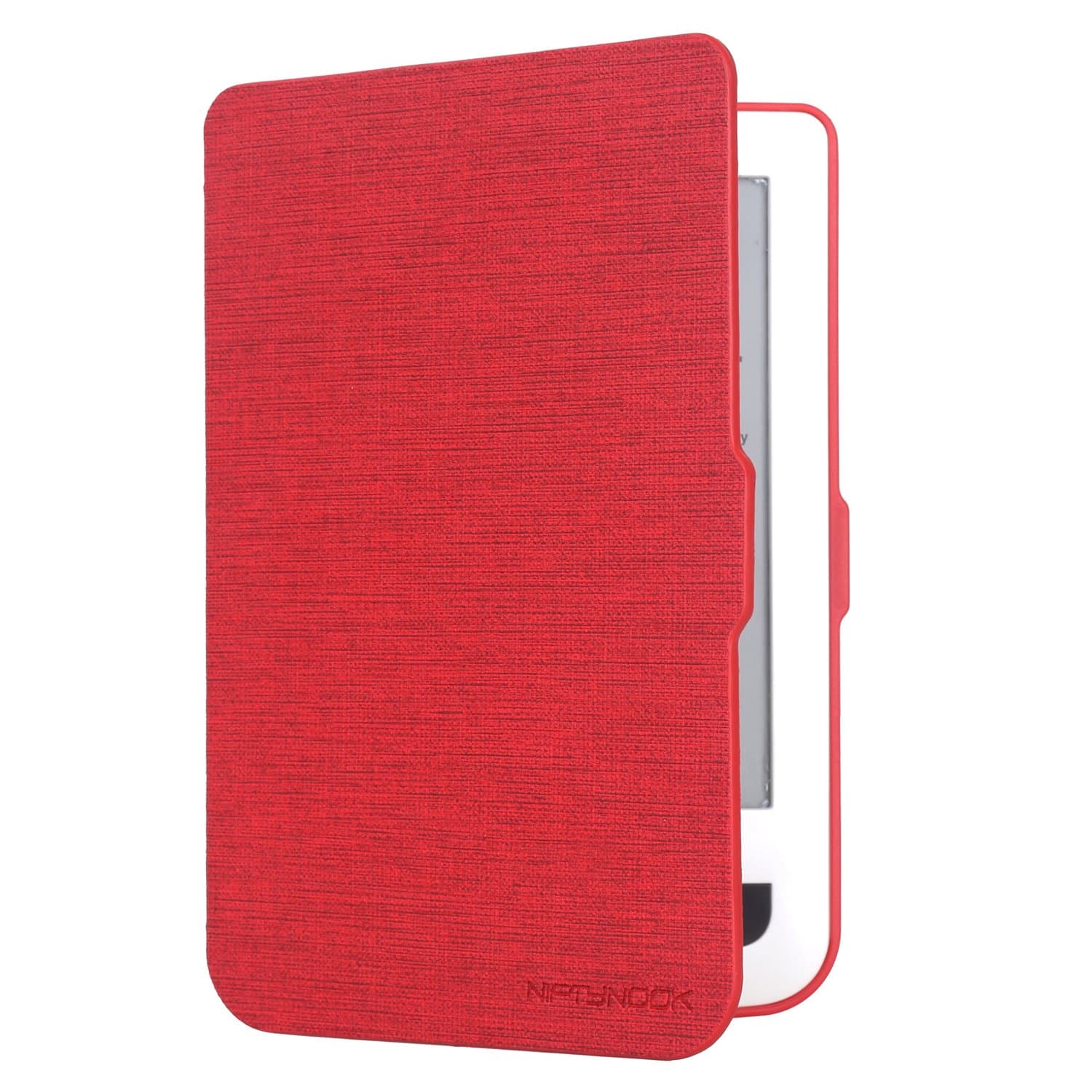 NIFTYNOOK Flip Case for PocketBook 624 Basic Touch/PocketBook 626 Touch Lux 2 / Touch Lux 3 (Red)