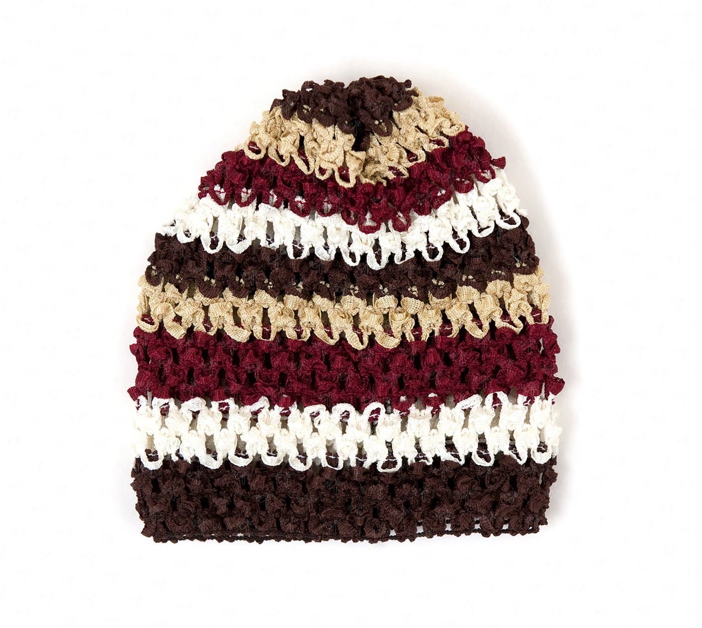 Ema Jane (Stripes (Autumn Harvest)) Super Soft Waffle Crochet Beanie Hats for Baby