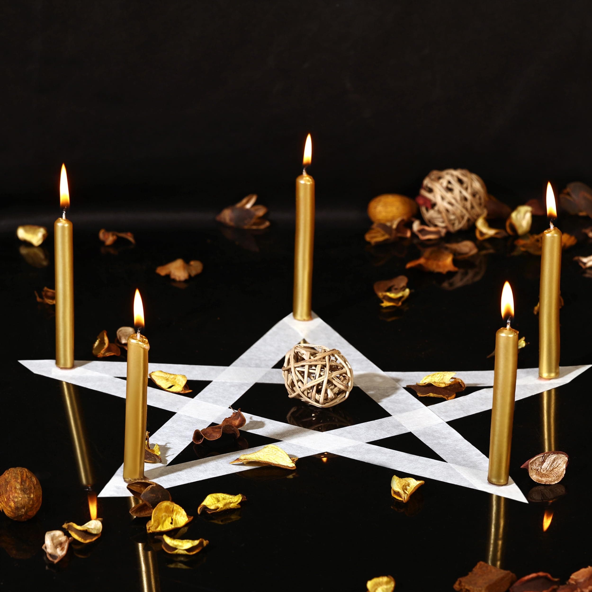 PROSPERRO LUMO by Parkash Candles Chime Candles Set of 20 | Ritual Spell Candle | Unscented, Gold, Wax