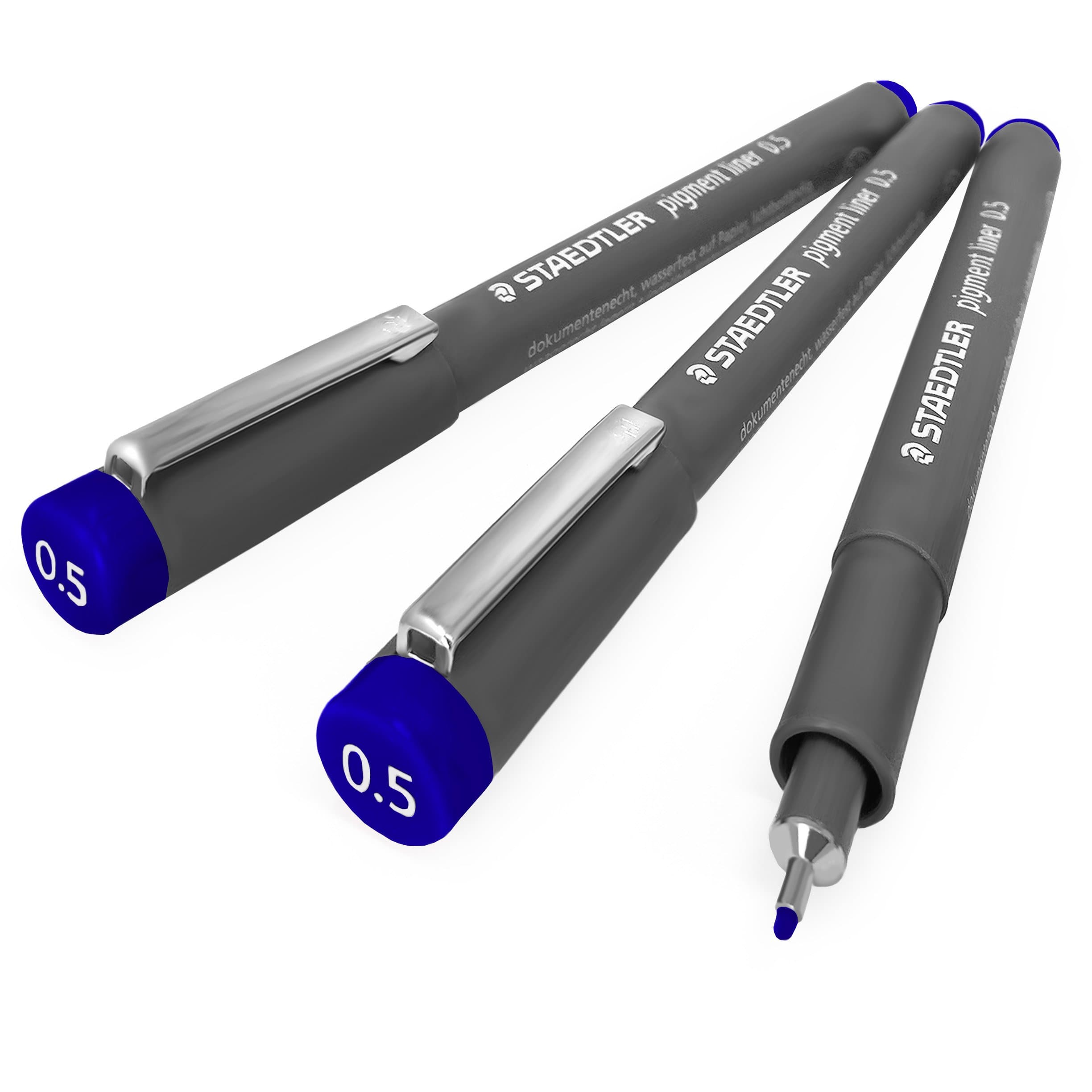 308 Pigment Liner Fineliner – 0.5mm – Pack of 3 – Blue