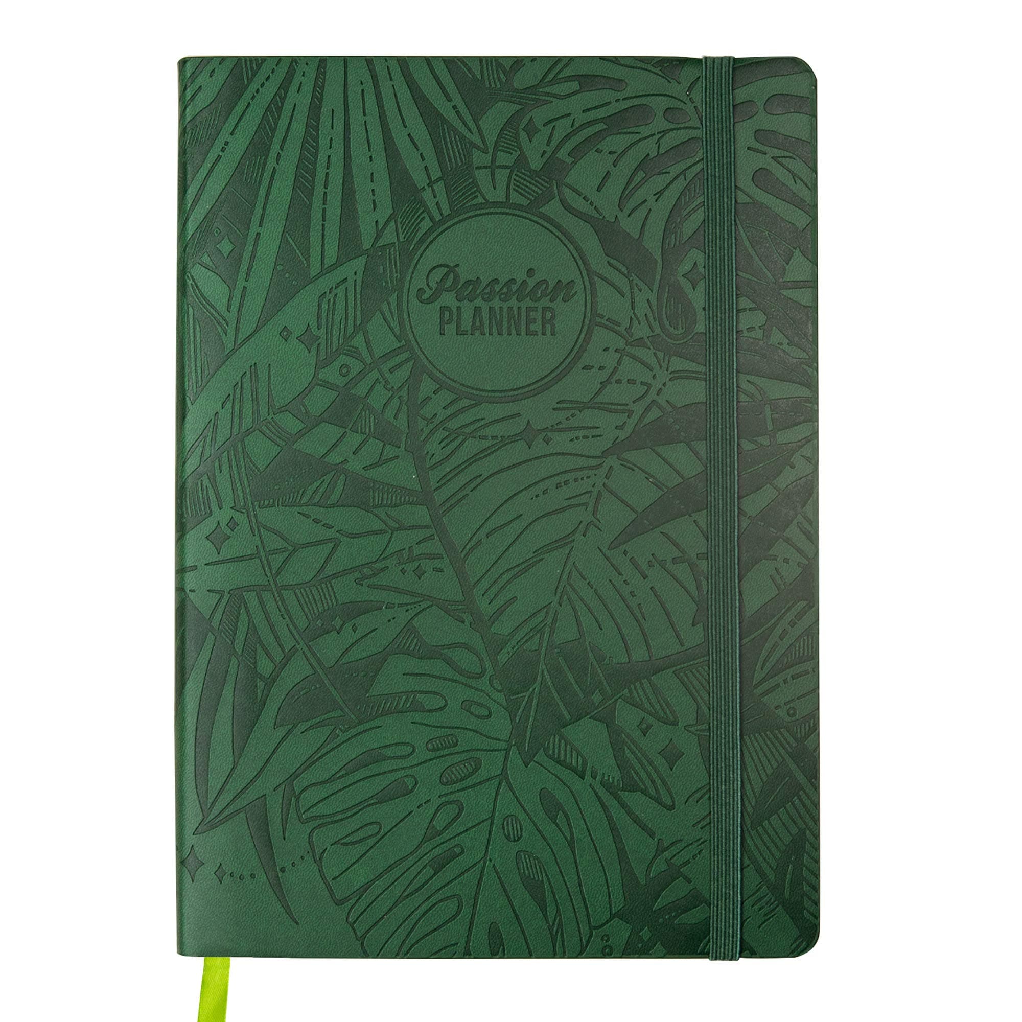Passion Planner Large Dated Jan-Dec 2020 - Goal Oriented Weekly Agenda, Reflection Journal (A4-8.3 x 11.7 in) Monday Start (Forest Green)