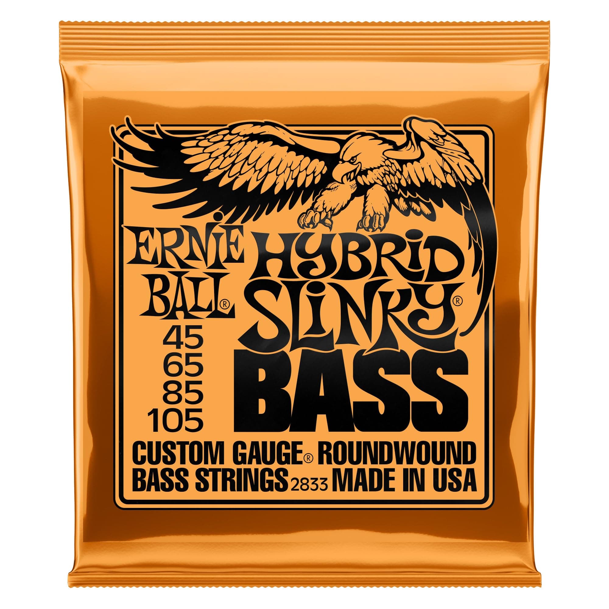 Hybrid Slinky Nickel Wound Electric Bass Strings - 45-105 Gauge
