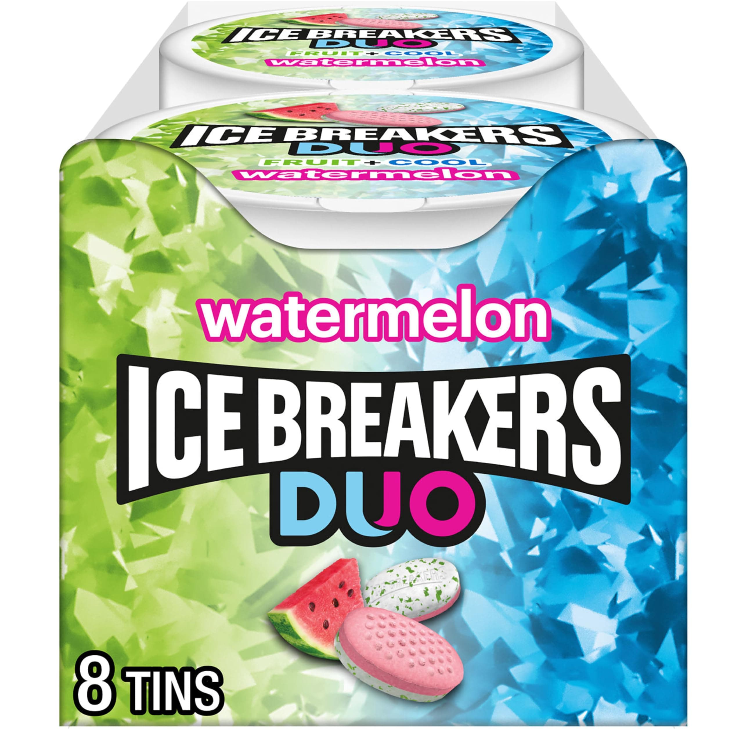 IceBreakers Duo Fruit + Cool Mints, Watermelon, 8 X 42 g