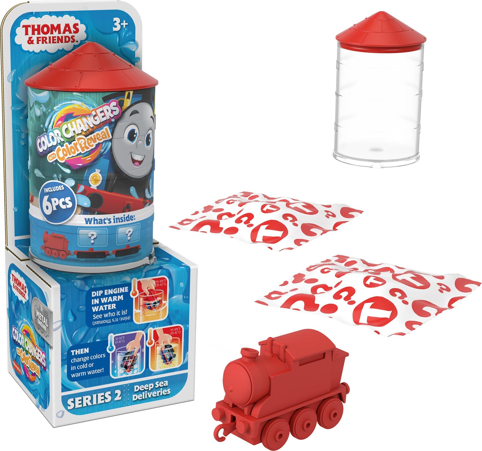 Mystery Toy Trains Collection, Color Reveal Engines with Color-Changing Action & Cargo for Kids Ages 3+ Years, Each Sold Separately