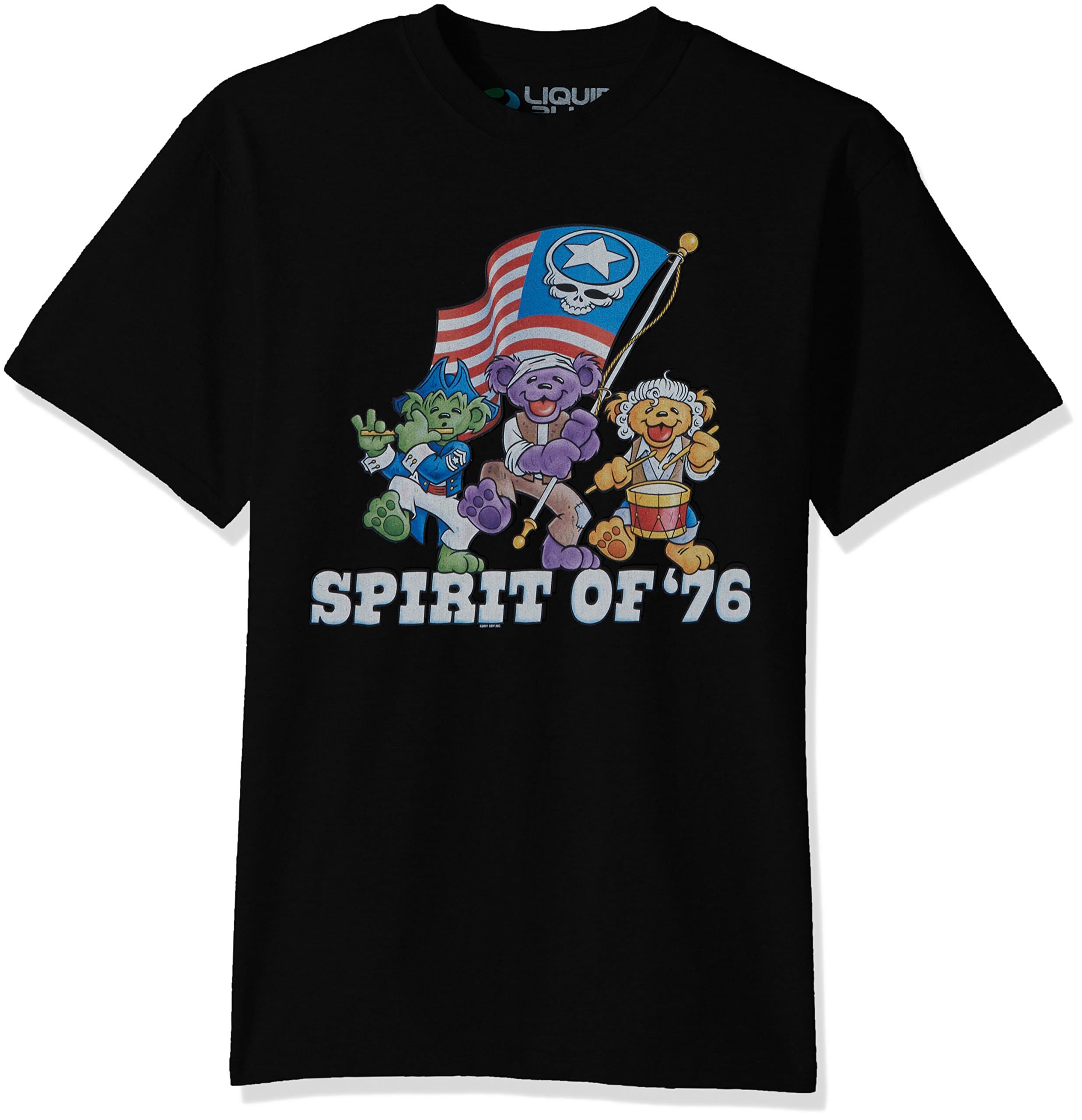 Liquid Blue Men's Plus-Size Grateful Dead Spirit of '76 Short Sleeve T-Shirt