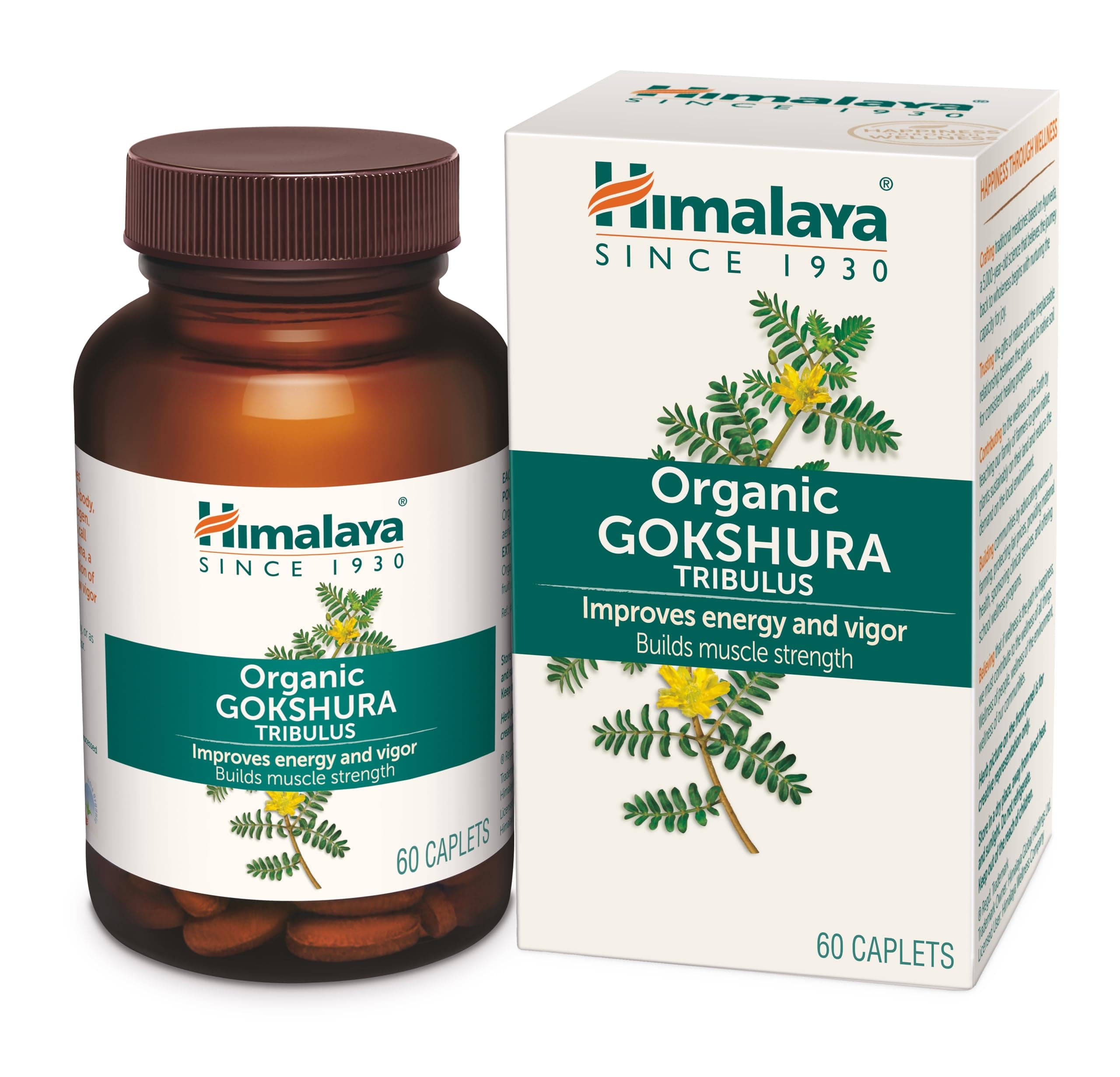 Organic Gokshura (Tribulus Terrestris) I 60 Caplets I Men S Wellness I Improves Energy And Vigour I Builds Muscle Strength I 688 Mg Gokshura Per Caplet I Certified Organic..