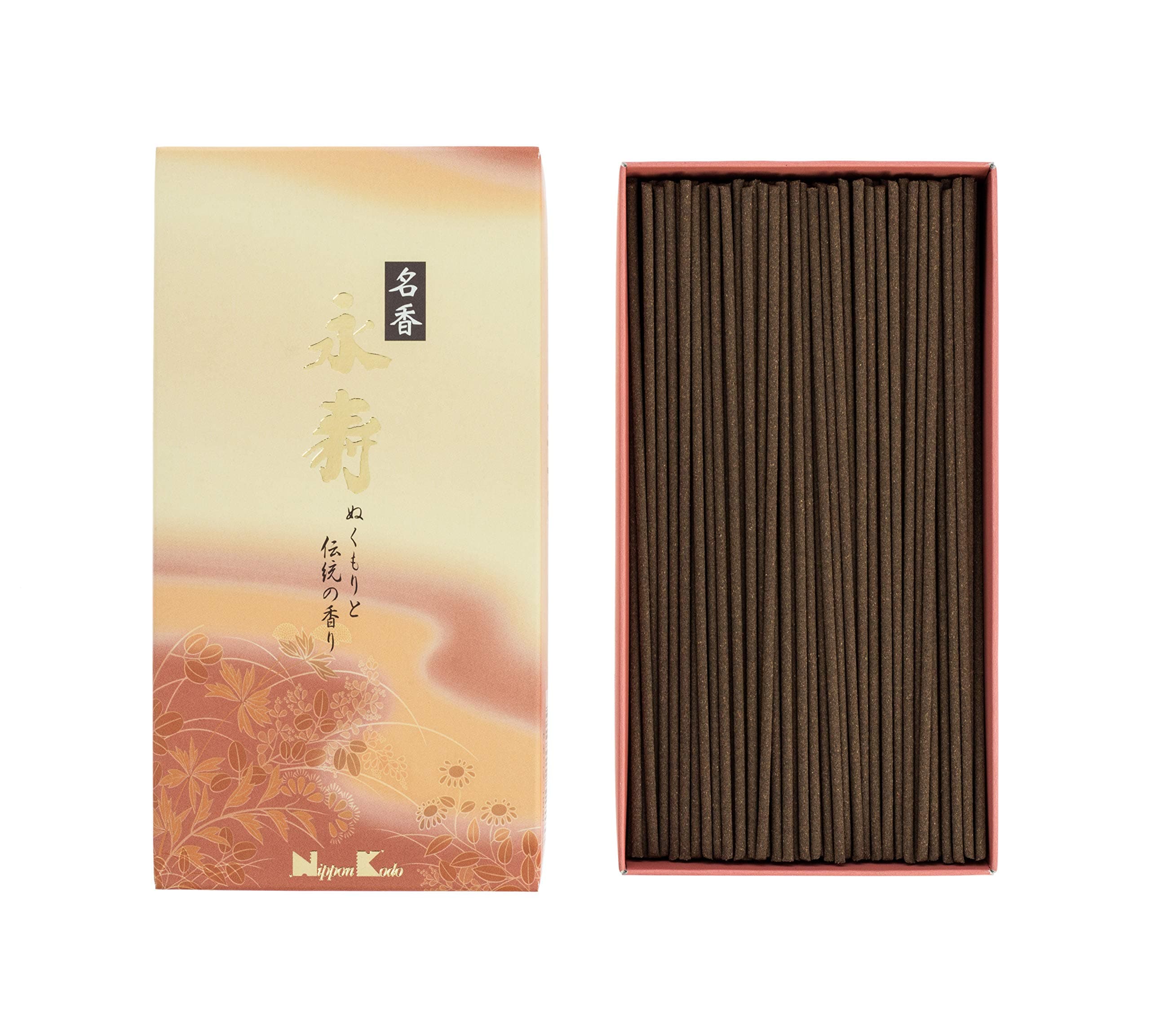 22051 Eiju Meiko Incense, Cinnamon and Amber, Brown, 16 x 8.5 x 3.5 cm