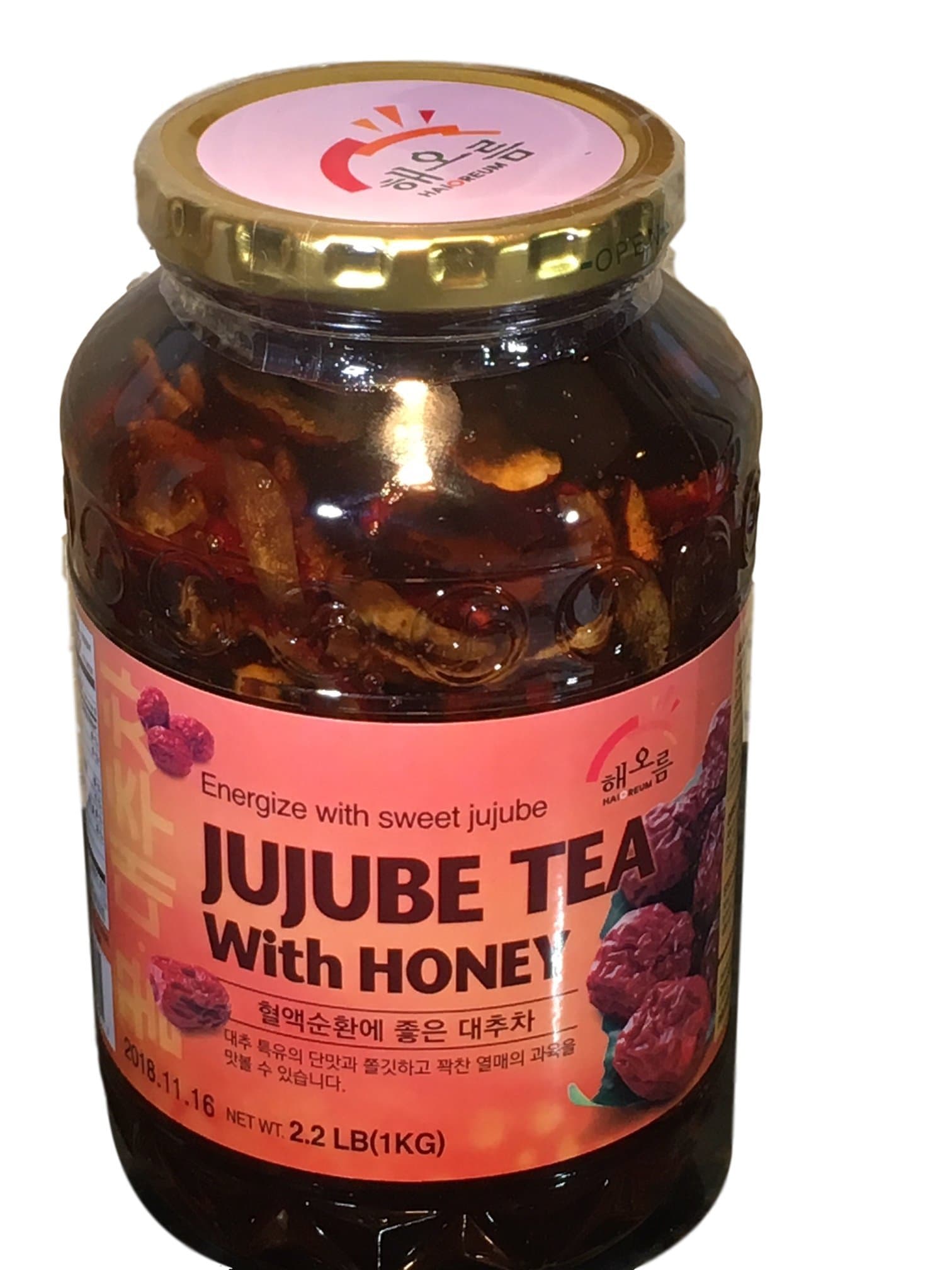 Jujube Tea With Honey - Energize With Korean Sweet Jujube - Product of Korea 2.2 lb