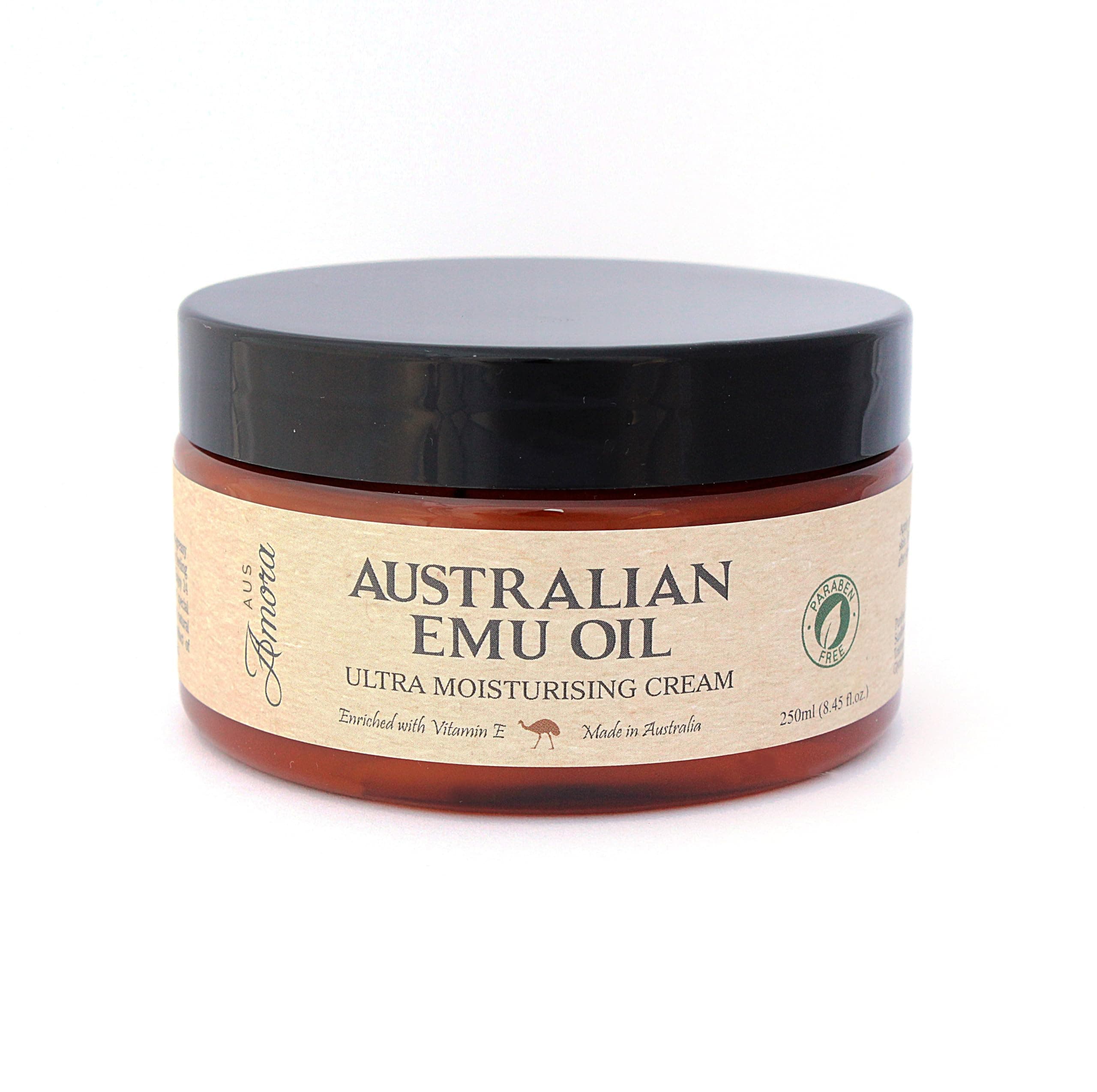 DAILYLIVE Paraben-Free Australian Emu Oil Ultra Moisturizing Cream (250ml) Pharmaceutical Grade, Super Strength, Made in Australia