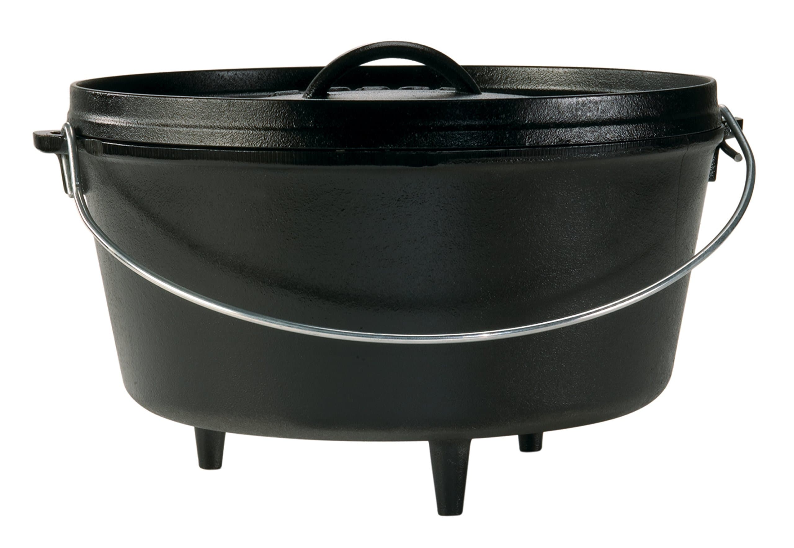 Lodge 30.48 cm / 7.57 litre / 8 quart Pre-Seasoned Cast Iron Outdoor/Camp Deep Dutch Oven