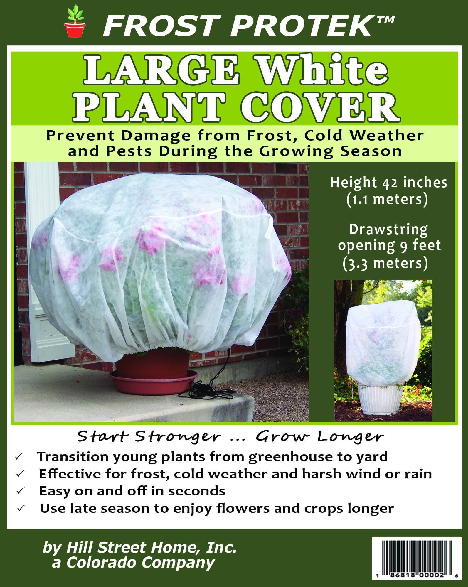 Frost Protek Plant Cover: Large, White