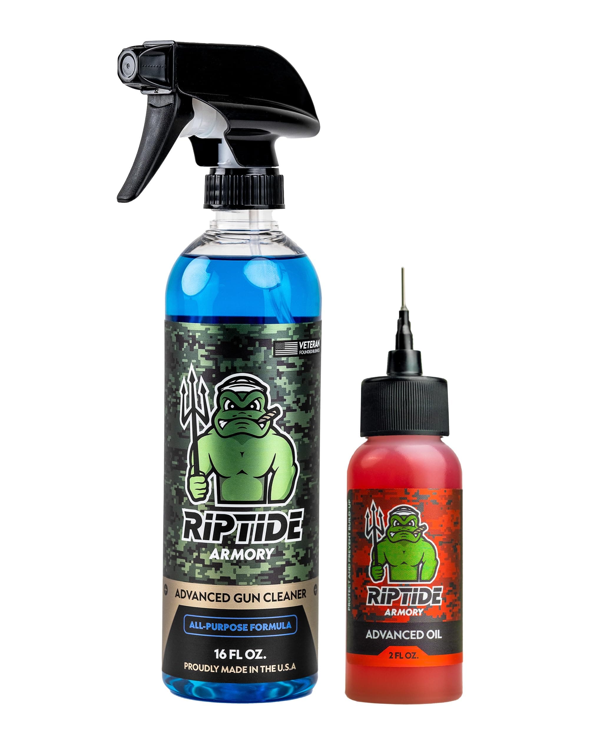 Riptide Armory Advanced Gun Cleaner & Gun Oil Kit - Cleans, Lubes, Protects Targeted Long-Lasting Formula - Nano Coat Technology - Veteran Founded & Formulated by Former US Navy Seal