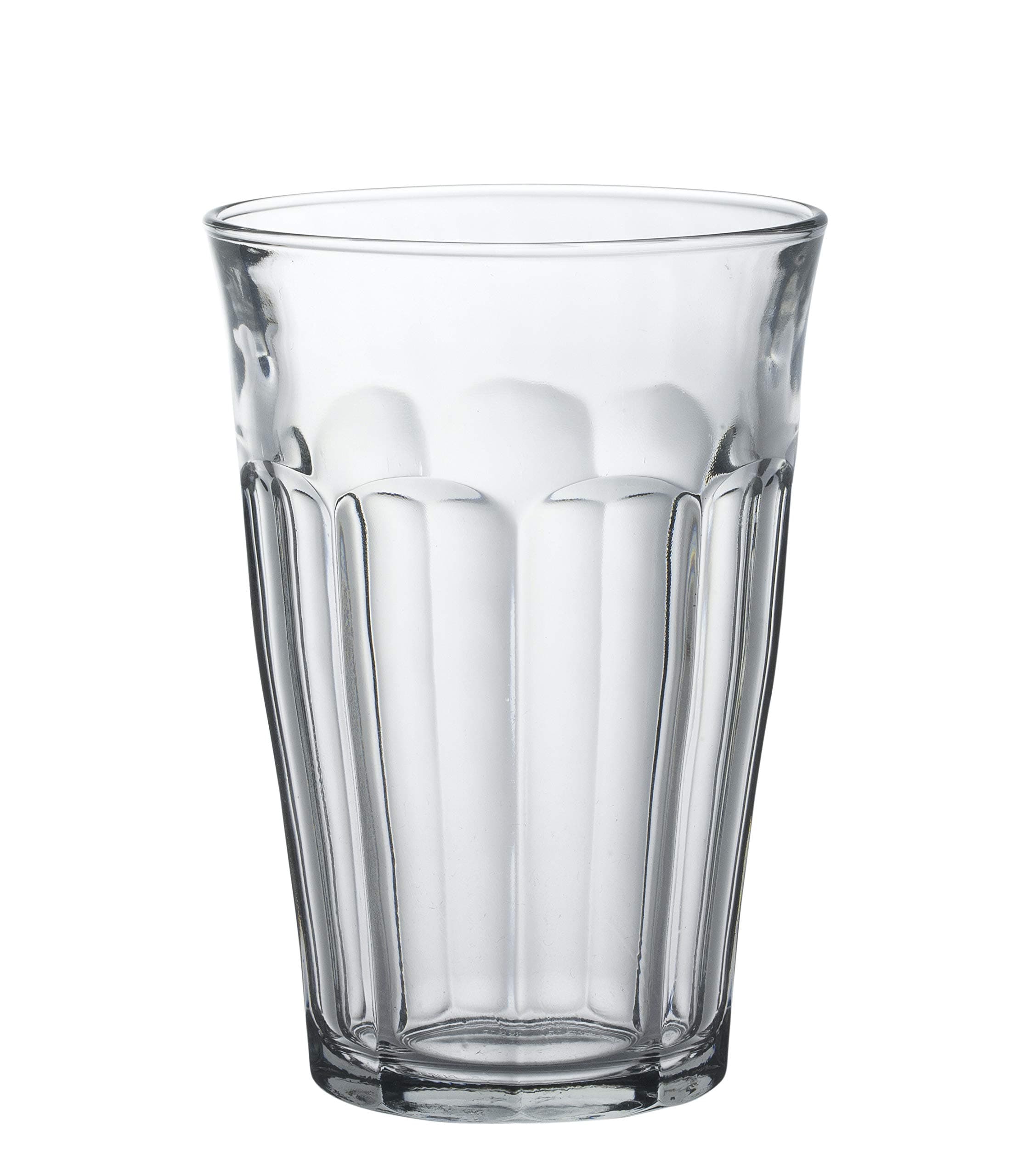 Tempered Glass, Made In France Picardie Clear Tumbler, Set of 6, 12.62 oz.