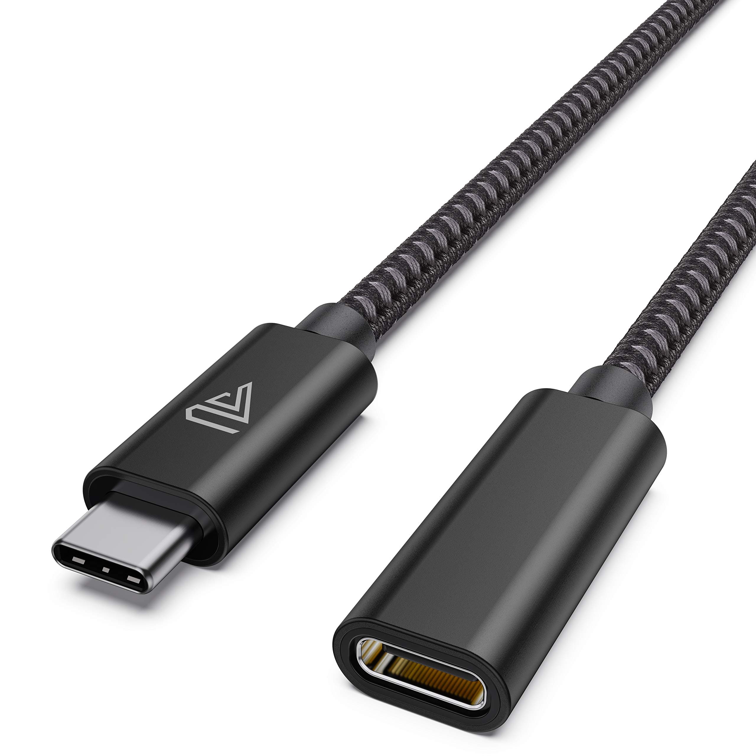USB Type C Extension Cable, Faracent Short (3.3ft/1m) 140W PD Fast Charge 10Gbps USB 3.1 Gen 2 Data 4K USBC Male to Female Extension Cord PSVR2 MacBook Air M2 Surface XPS Black