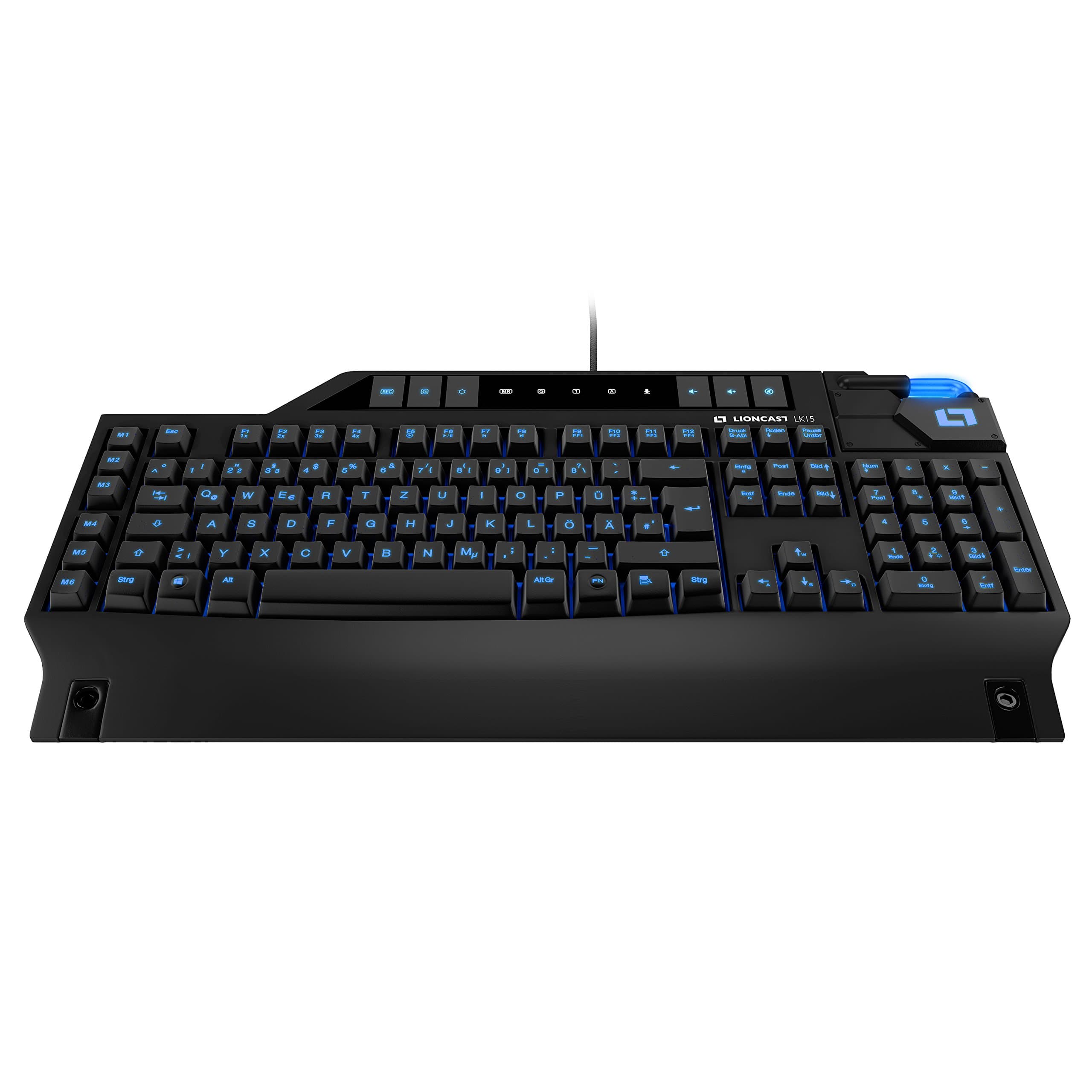 LK15 Gaming Keyboard LED USB Macro Keys 16.7 Million Colours N-Key Rollover Black