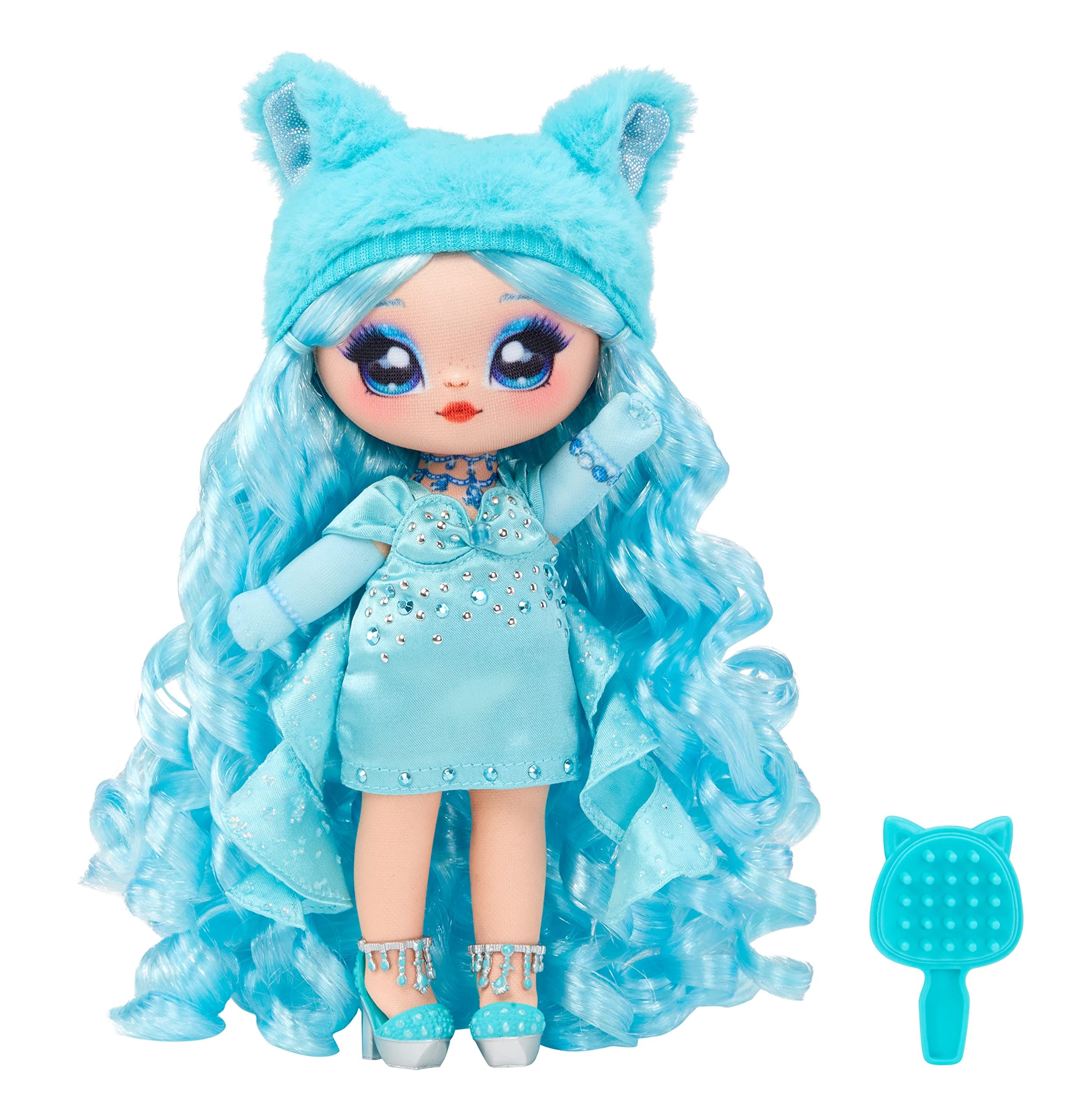 Na Na Na Surprise Sweetest Gems™ Marina Tealstone 7.5" Fashion Doll Aquamarine Birthstone Inspired with Blue Hair, Charmeuse Dress & Brush, Poseable, Great Toy Gift for Girls Boys Ages 5 6 7 8+ Years