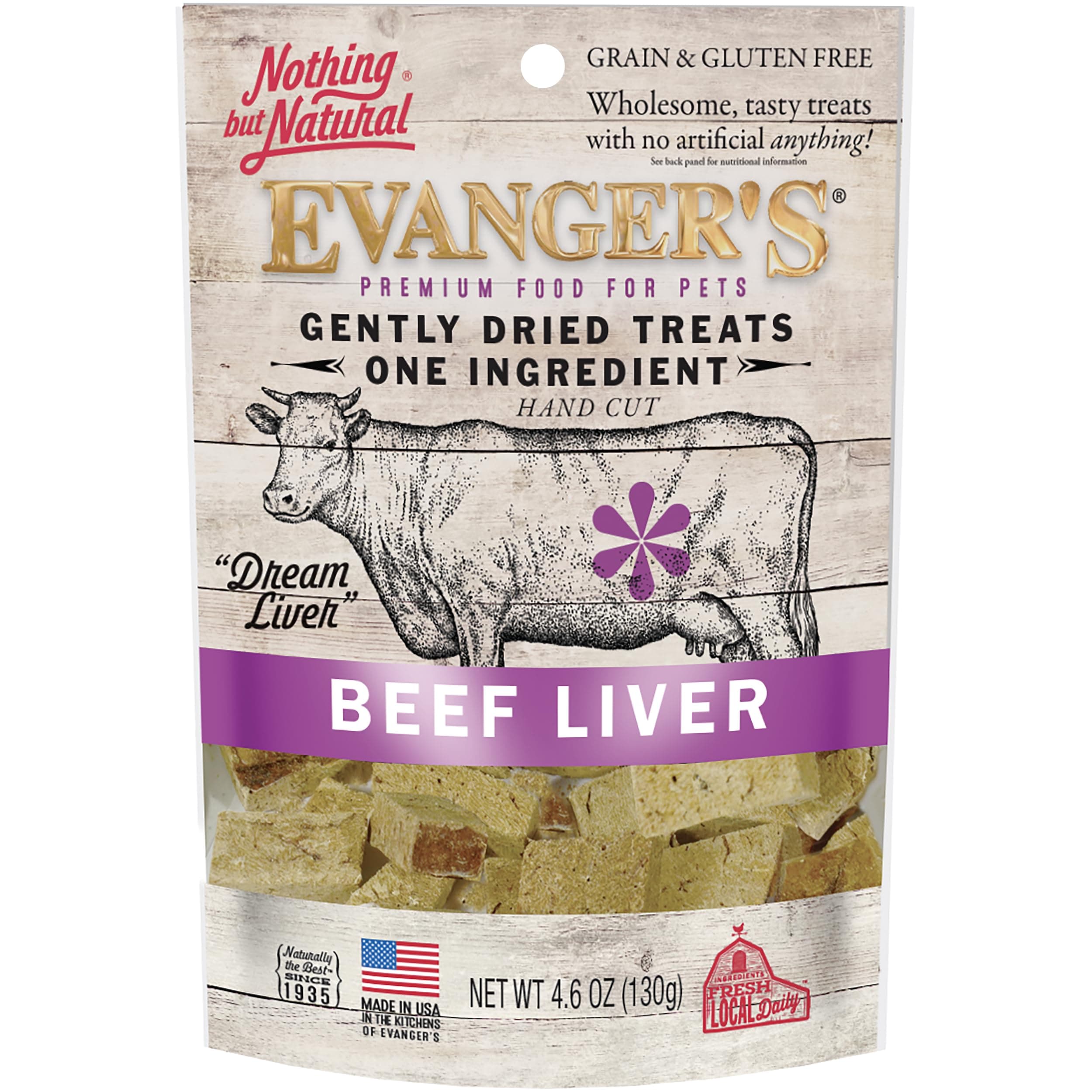 Nothing But Natural Gently Dried Beef Liver Dog & Cat Treats – 4.6 oz – Single-Ingredient, Grain-Free, Protein-Rich Snack for Optimal Pet Vitality