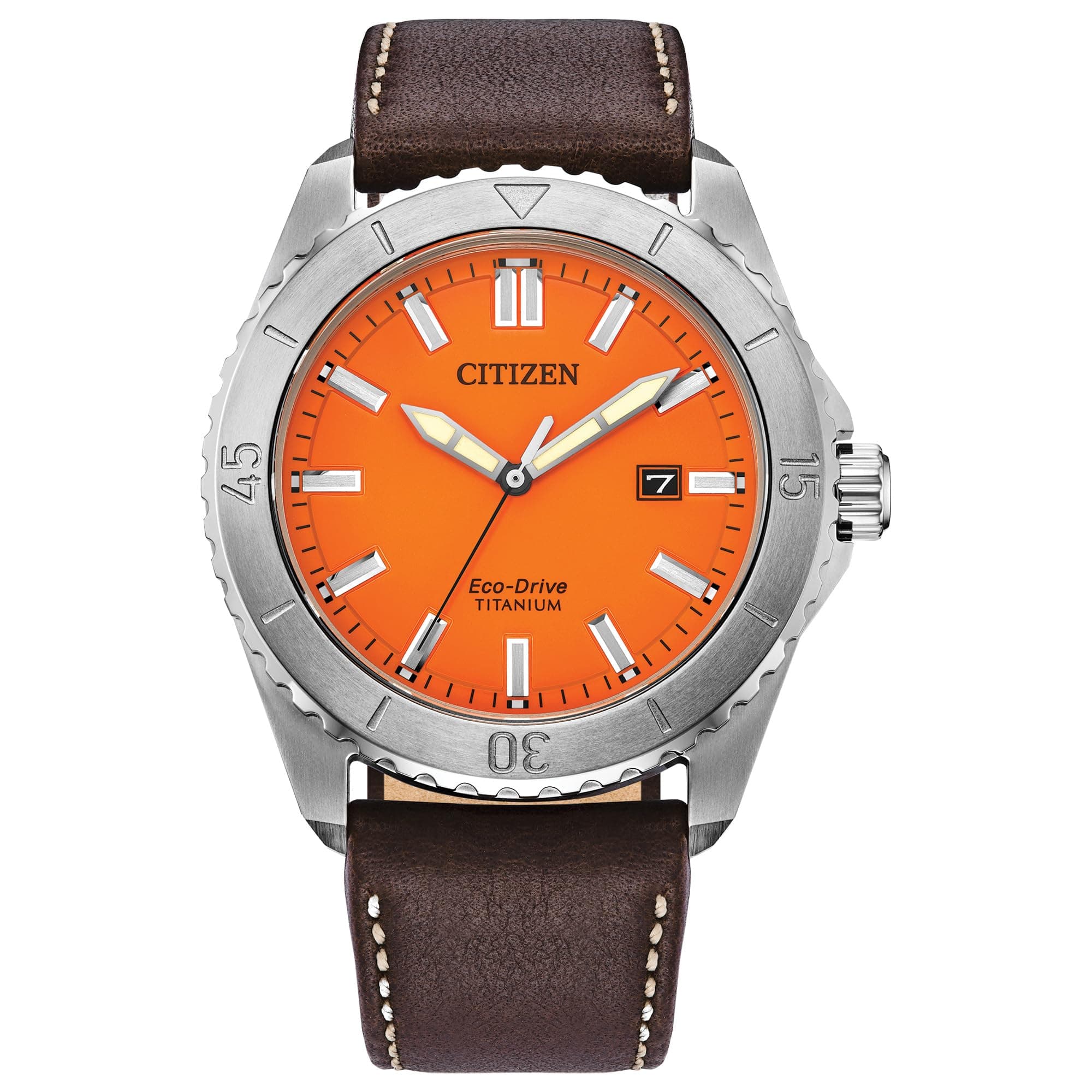Citizen Men's Eco-Drive Brycen Sport Casual Watch, Silver-Tone Super Titanium Case, 3 Hand, Date