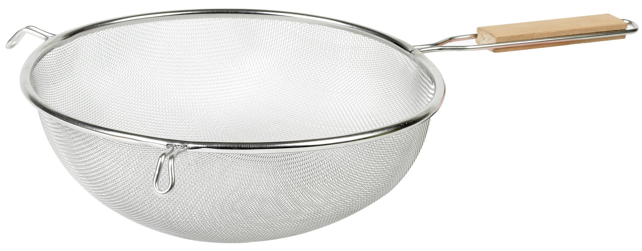Imusa IMU-71195 10" Stainless Steel Strainer with Wood Handle