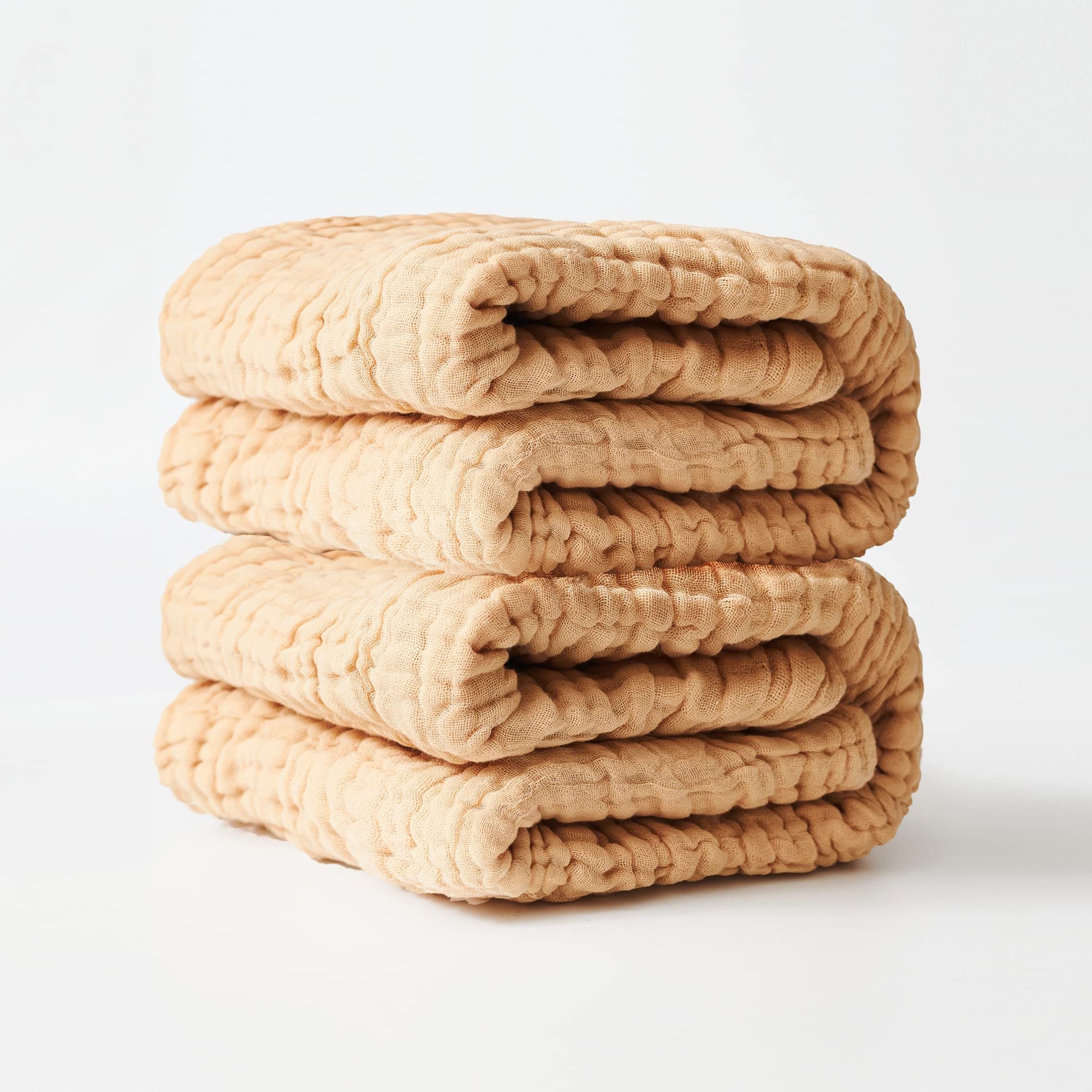 DAXUE 2 Pcs Nursery Swaddling Blankets 100% Natural Unbleached Cotton Quilt 43" x 43" Muslin Swaddle Blankets for Baby Girl Boy Breathable Soft Cotton Blanket Unisex Receiving Blanket Swaddle