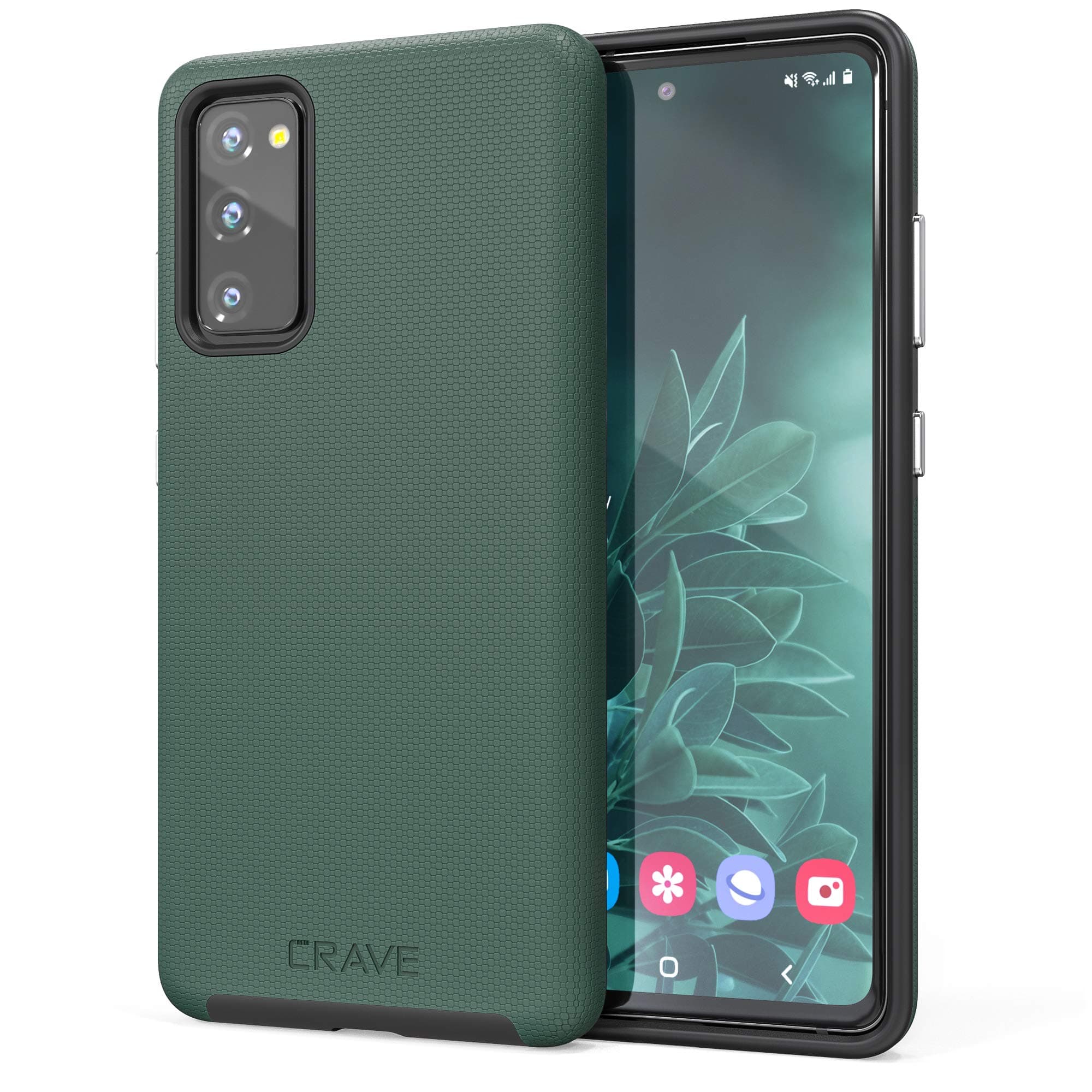 Crave for Samsung Galaxy S20 FE Case, Shockproof Protection Dual Layer Case for Samsung Galaxy S20 FE 5G (6.5 inch) - Forest Green