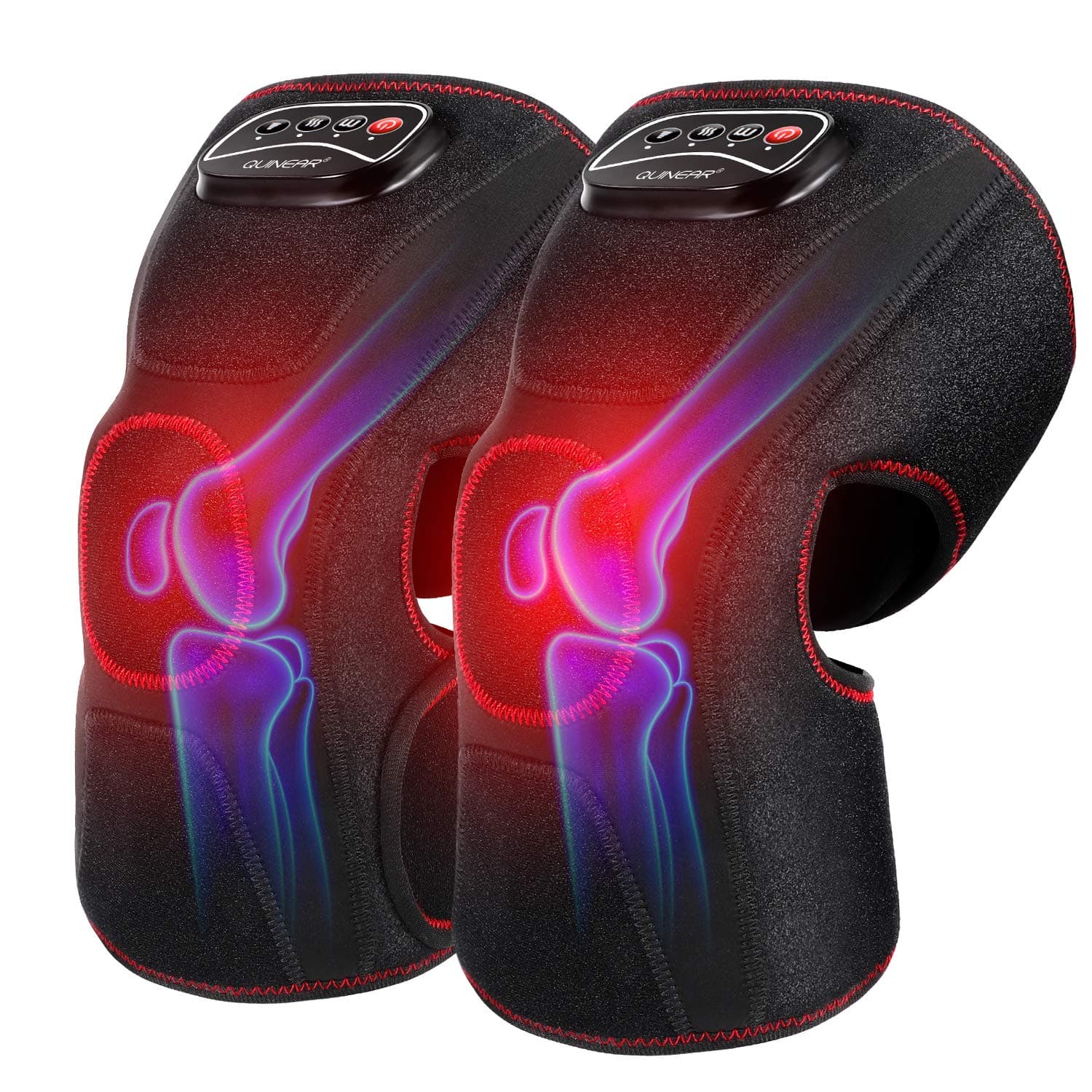 QUINEAR Knee Massager for Pain Relief,Air Compression Heating Pad for Knee,He...