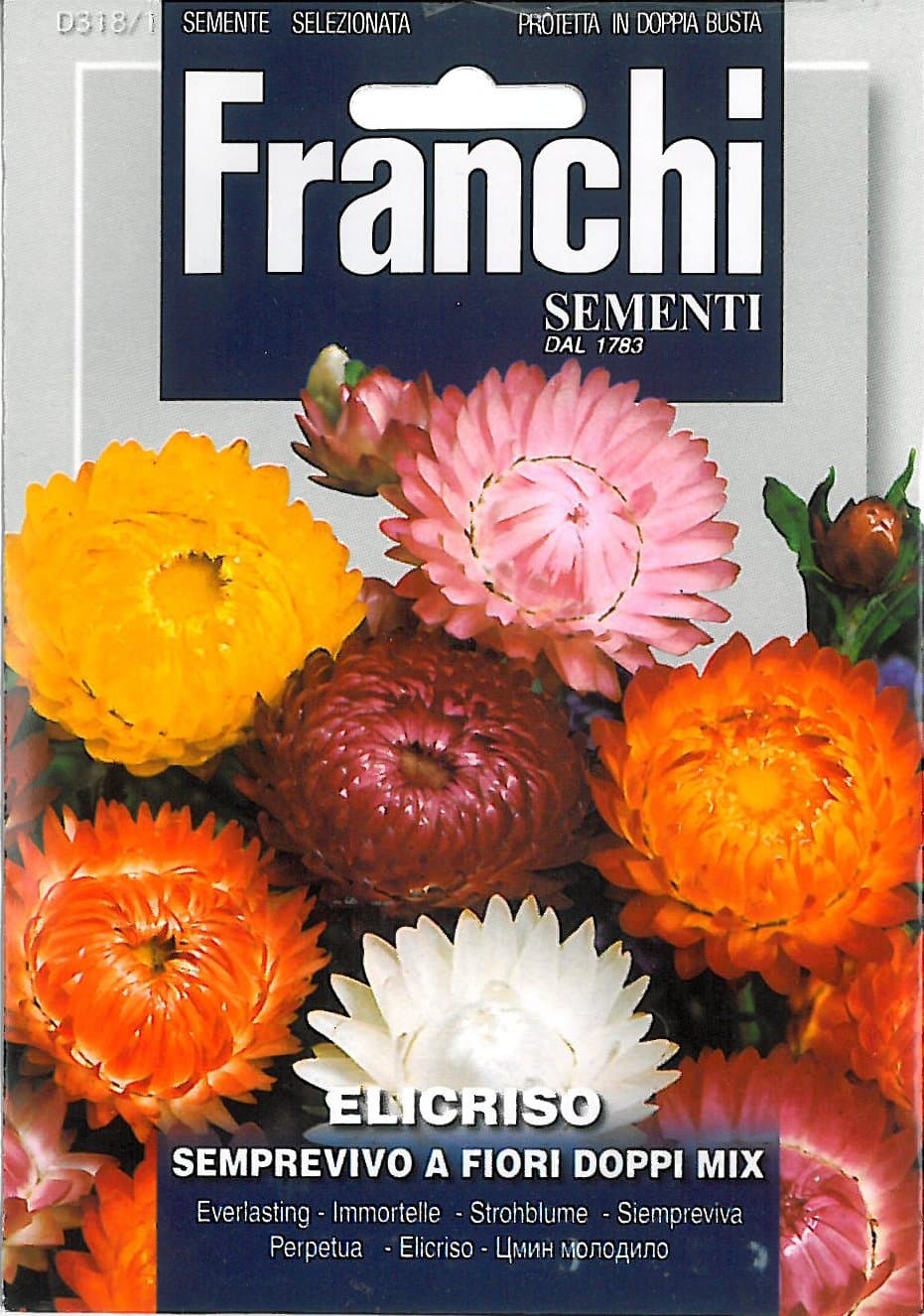 Franchi Helichrysum - Elicriso semprevivo a fiori doppi mix
