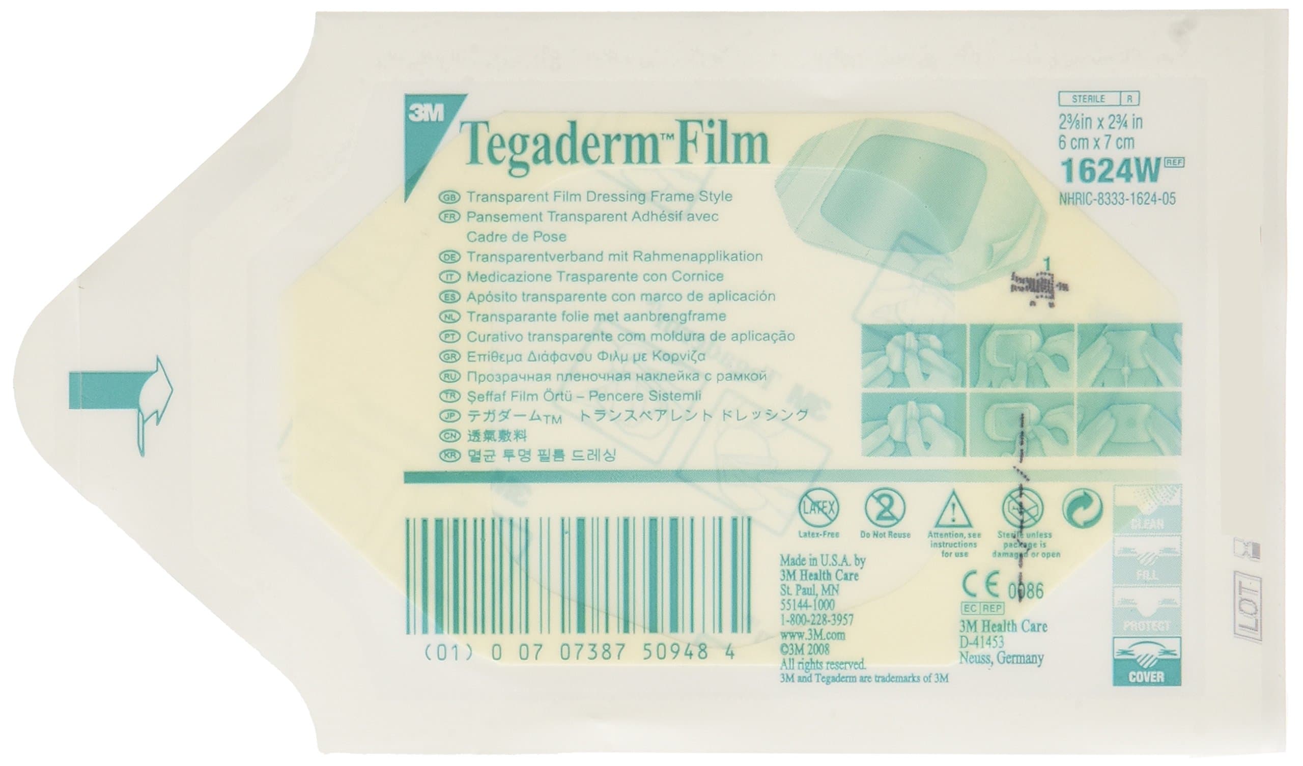 Tegaderm Transparent Film Dressing 2.375" x 2.75"/Picture Frame Style/Package of 20