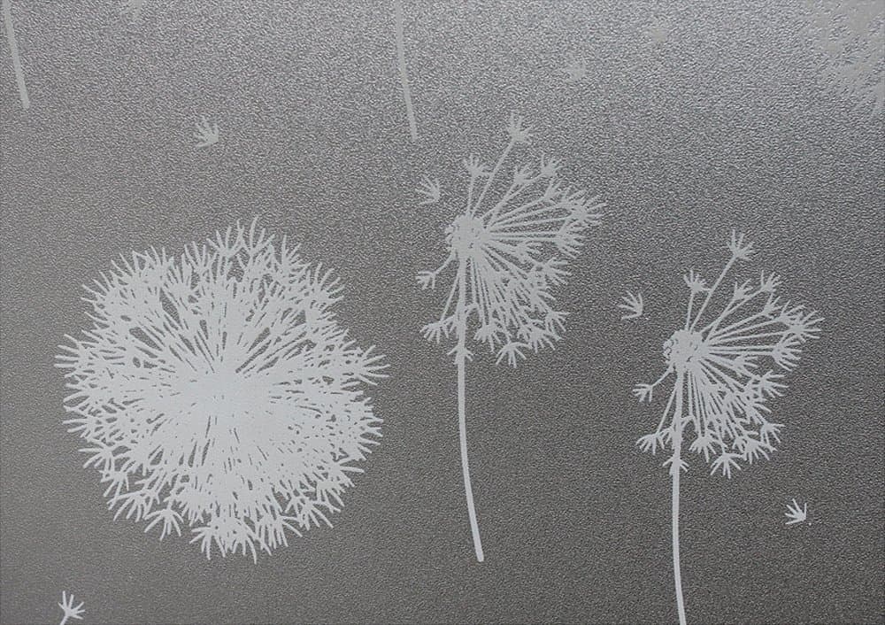 Hosho Dandelion Glass Decorative Non-Adhesive Privacy Window Film 3 FT x 2 FT