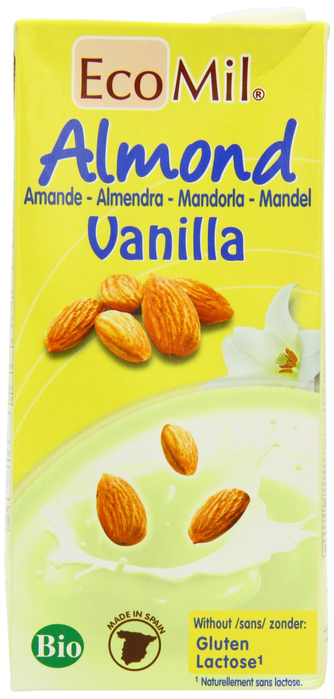 Ecomil Organic Almond Vanilla Drink 1 Litre (Pack of 12)