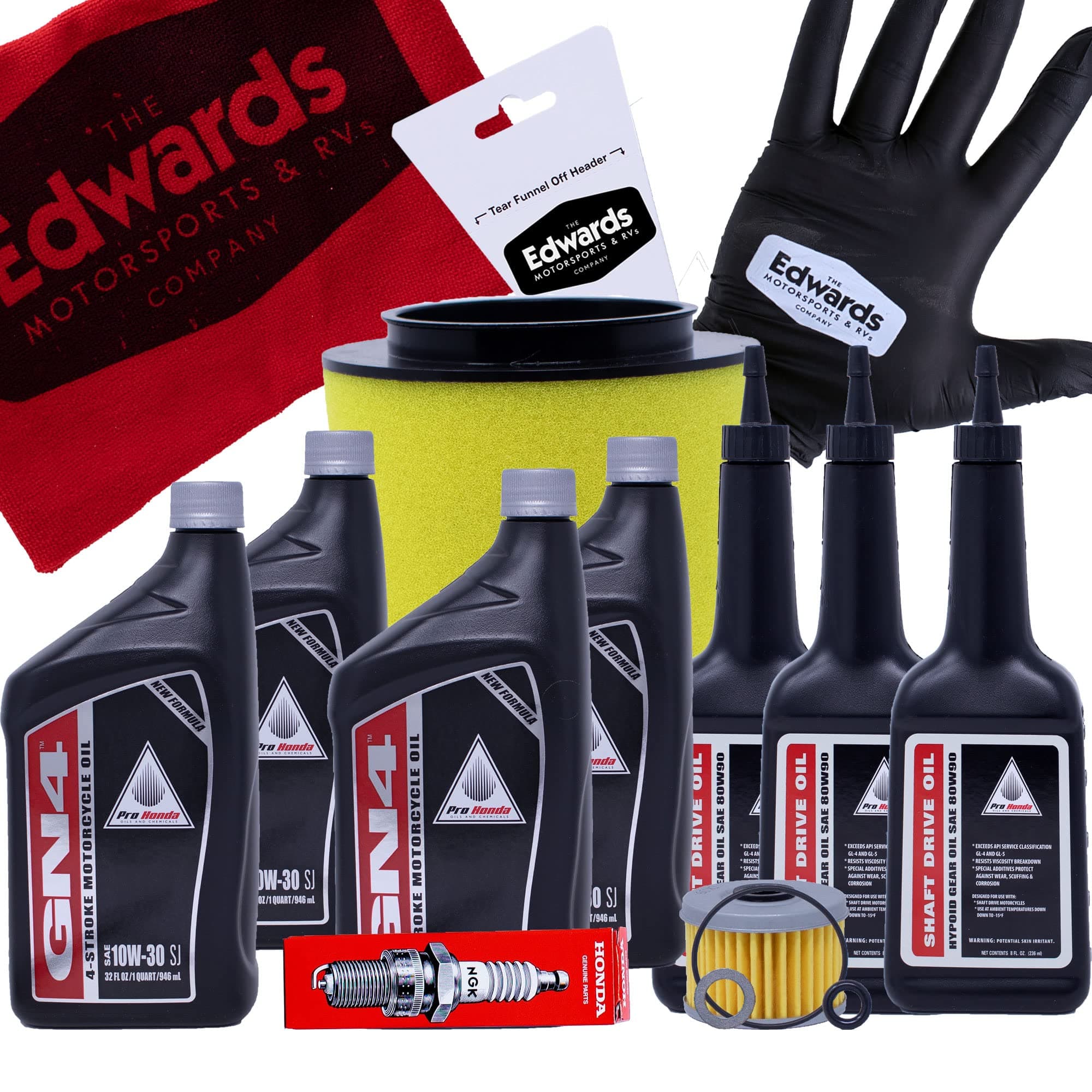 Edwards Oil Change Kit fits 2015-2024 Honda Pioneer 500 SXS500M2 with Spark Plug and Air Filter
