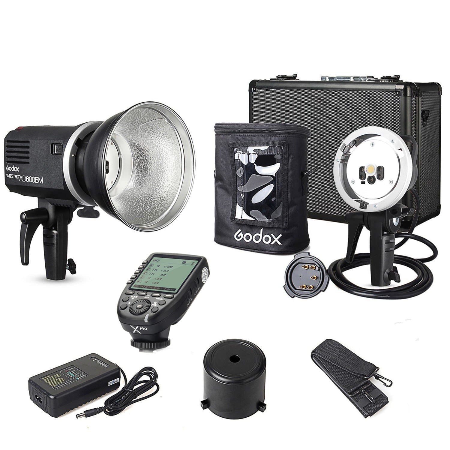 Godox AD600BM Kit (Including XPRO Transmitter, AD-H600B Mount, AD-R6 Reflector, PB-600 Bag) 1/8000s 600W Outdoor Flash Light Bowens Mount for Nikon