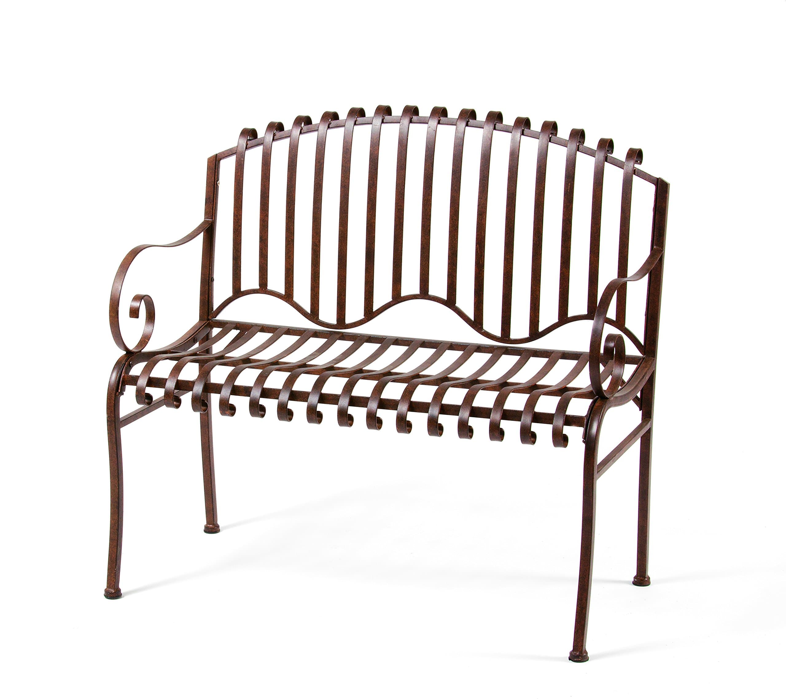 Deer Park Ironworks 020034 Deer Park Be116 Solera Bench, 38" L X 21" D X 36" H, Natural Patina Powdercoat