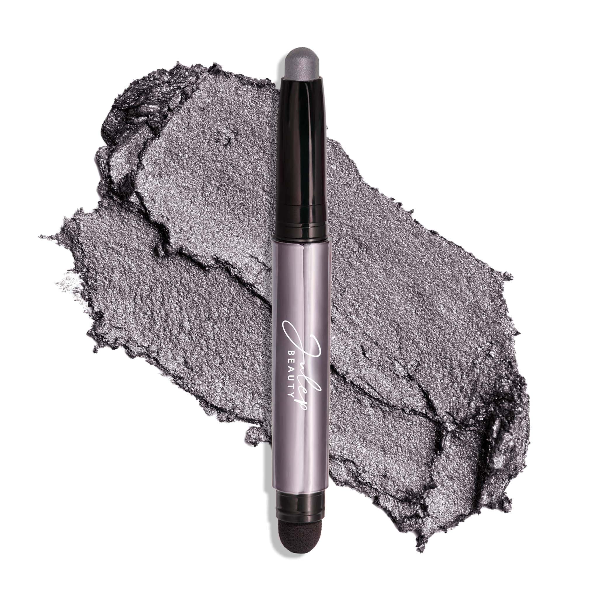 Eyeshadow 101 Cream-to-Powder Waterproof Shadow Stick – Smoky Grey Shimmer – Long-Lasting, Crease-Proof, Medium Grey Shimmer Cream Eyeshadow with Built-in Smudger