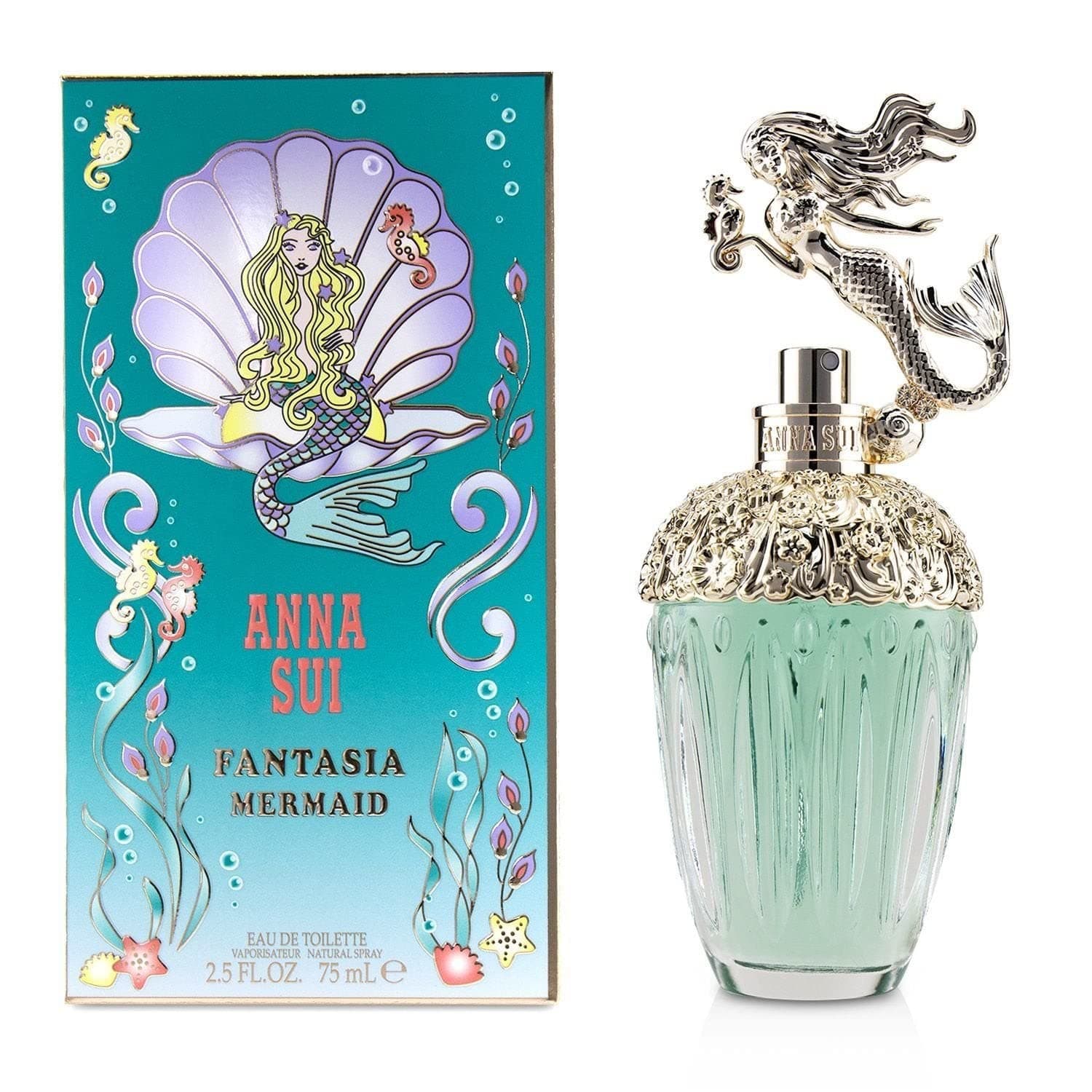 ANNA SUI(アナスイ) Anna Sui Fantasia Mermaid Eau De Toilette 2.5 fl oz (75 ml)