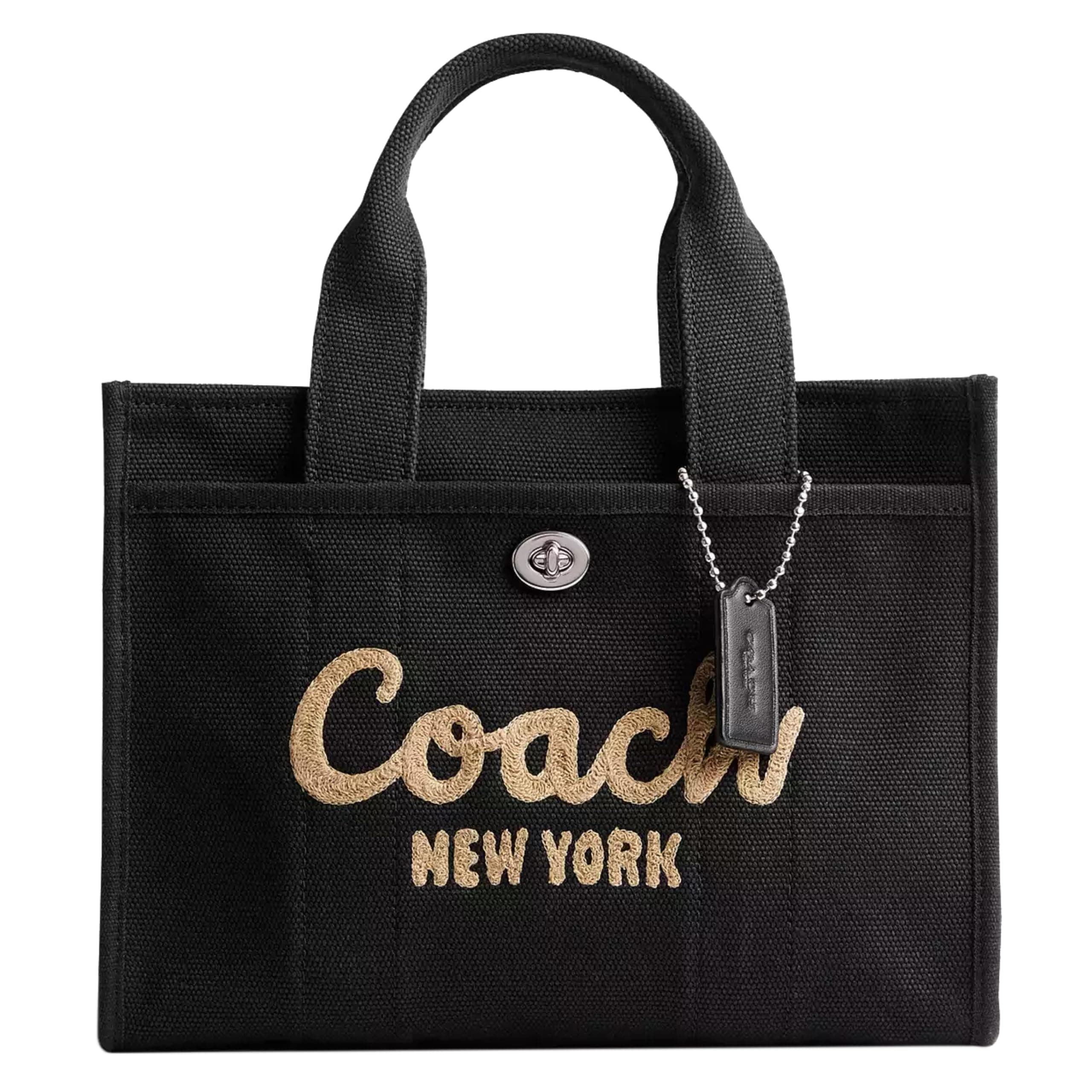 COACH Cargo Tote Handbag Shoulder Bag Black, black