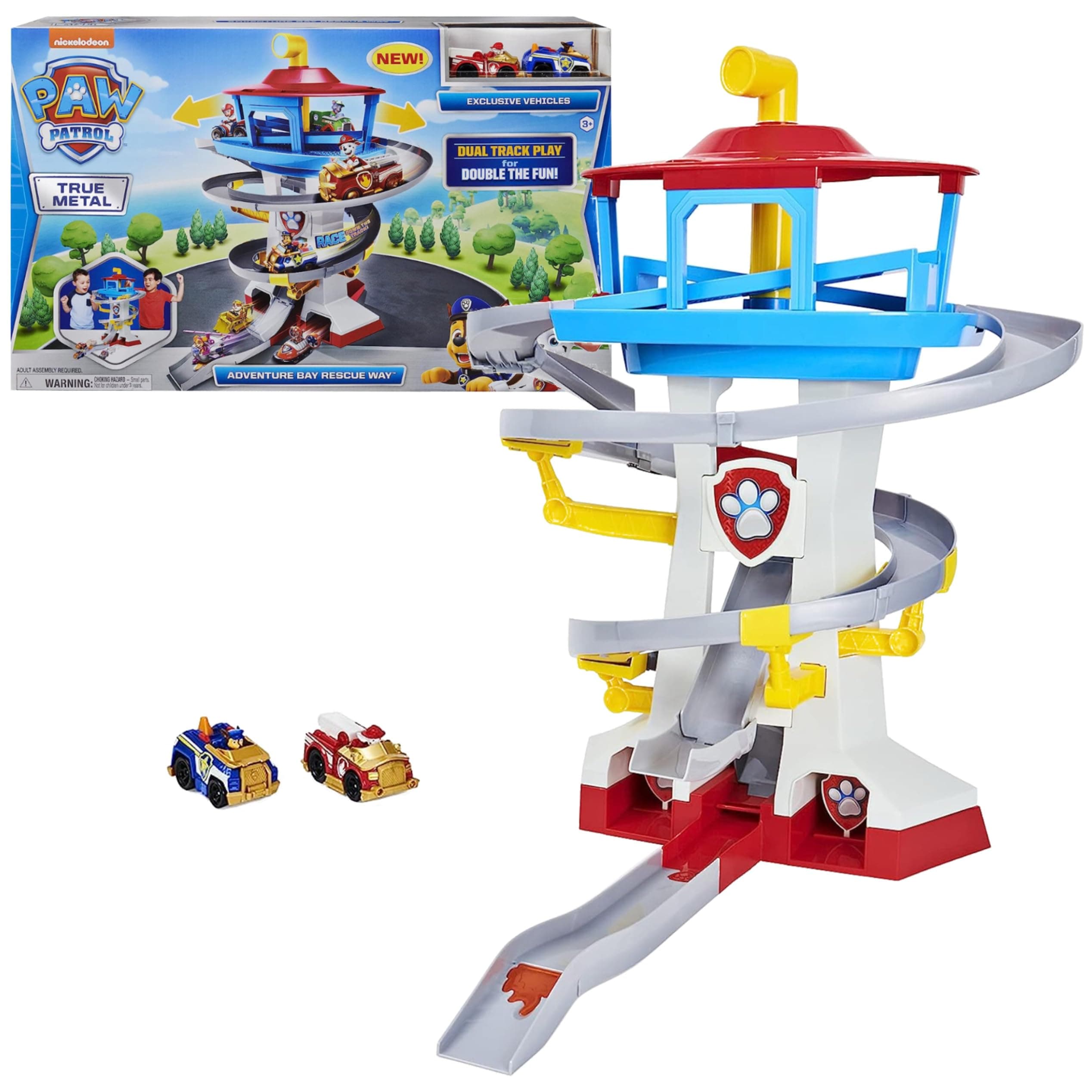 True Metal Adventure Bay Rescue Way Playset with 2 Exclusive Vehicles, 1:55 Scale