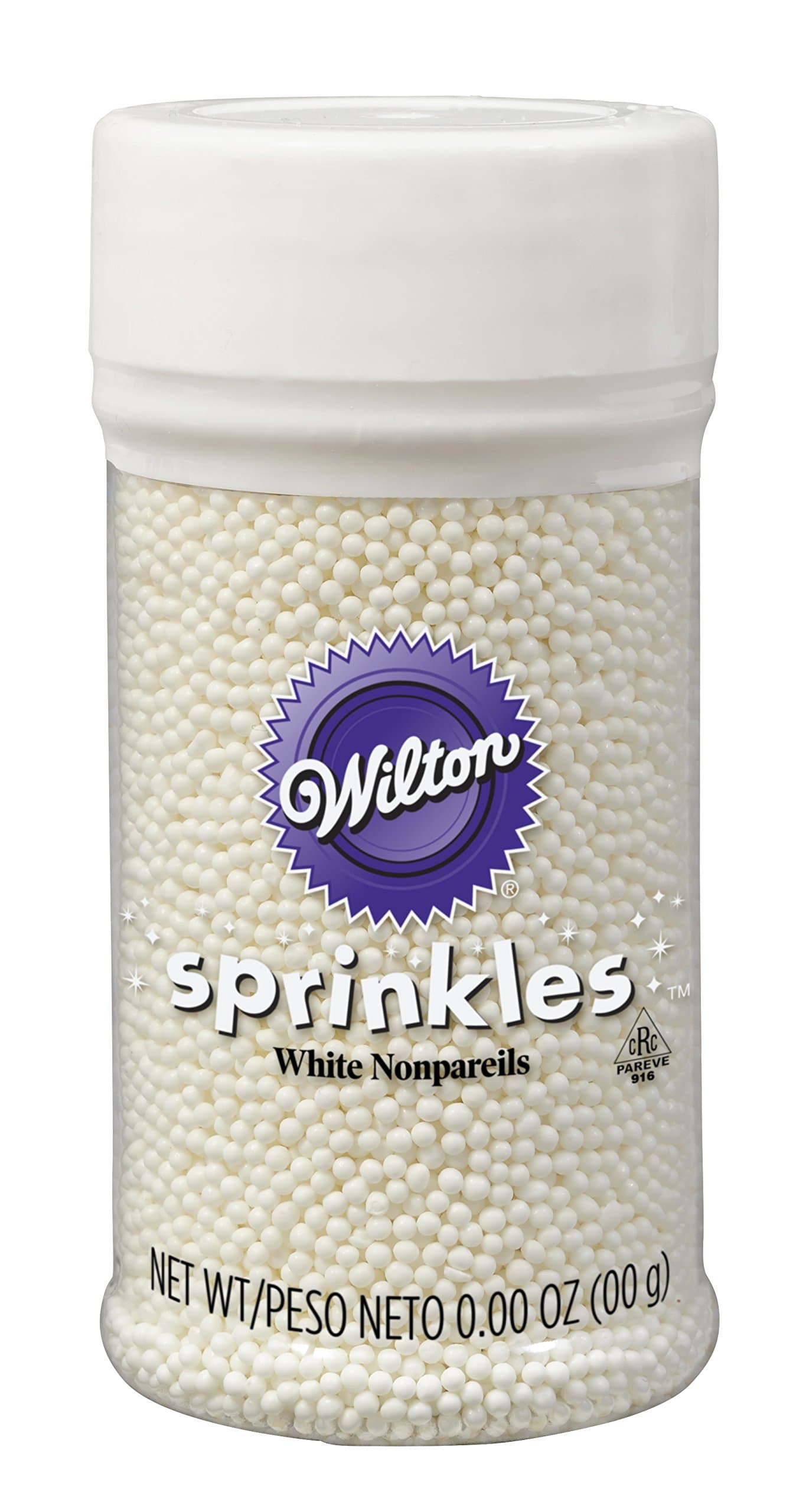 White Nonpareils, 3 oz. - Cake Decorating Supplies